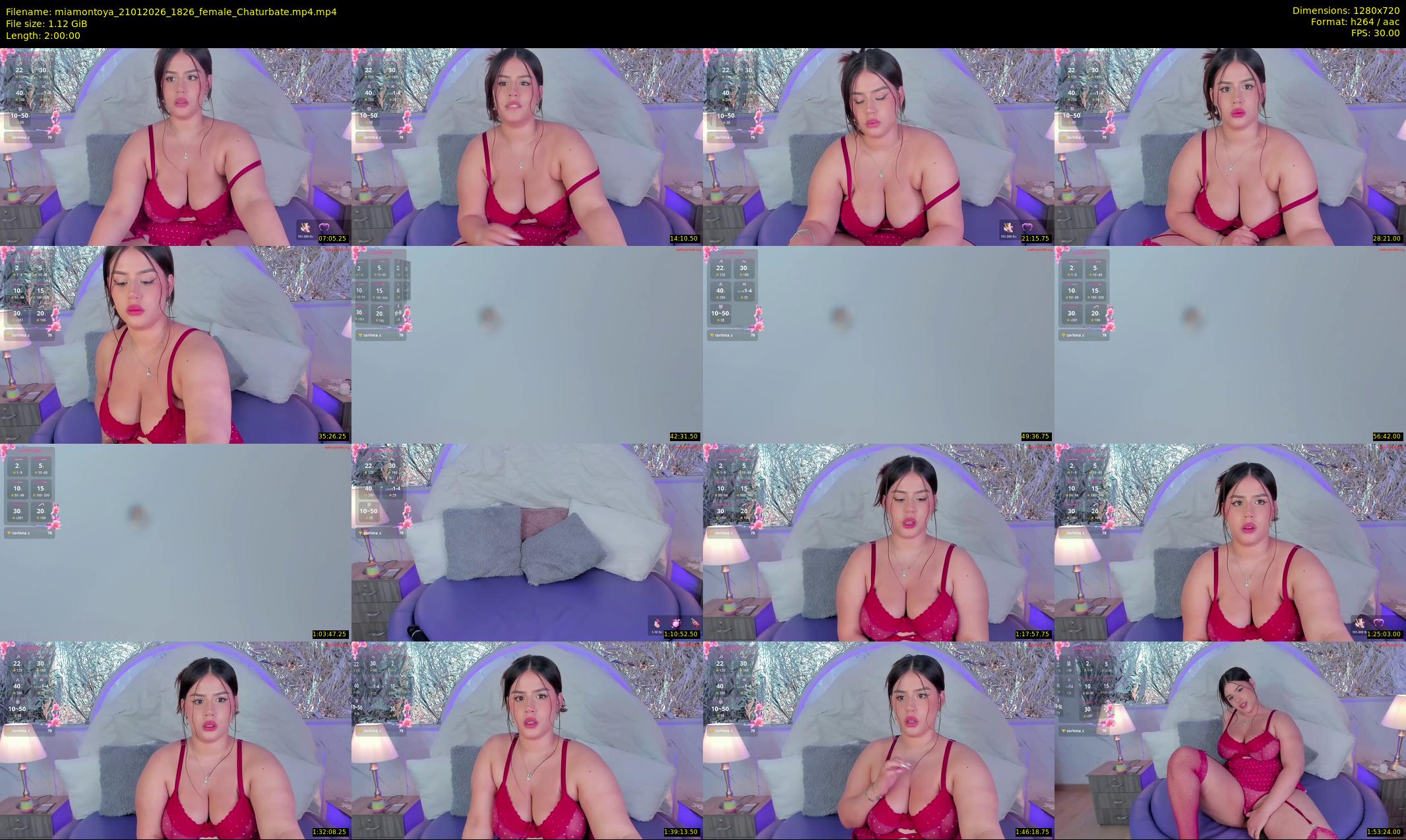 miamontoya — 120 minute Chaturbate female cam show recording, 720p, Jan 21, 2026