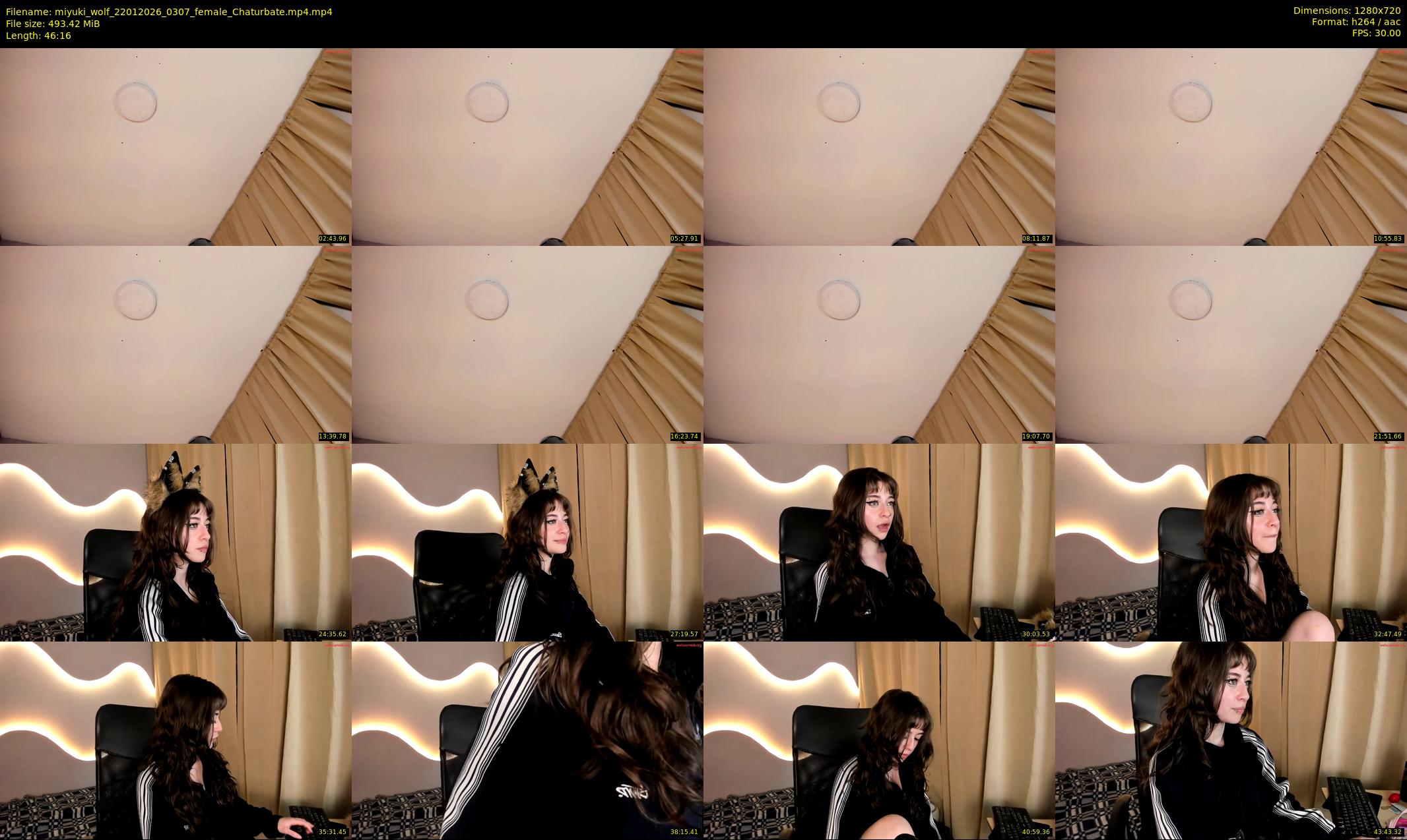 miyuki_wolf — 47 minute Chaturbate female cam show recording, 720p, Jan 22, 2026