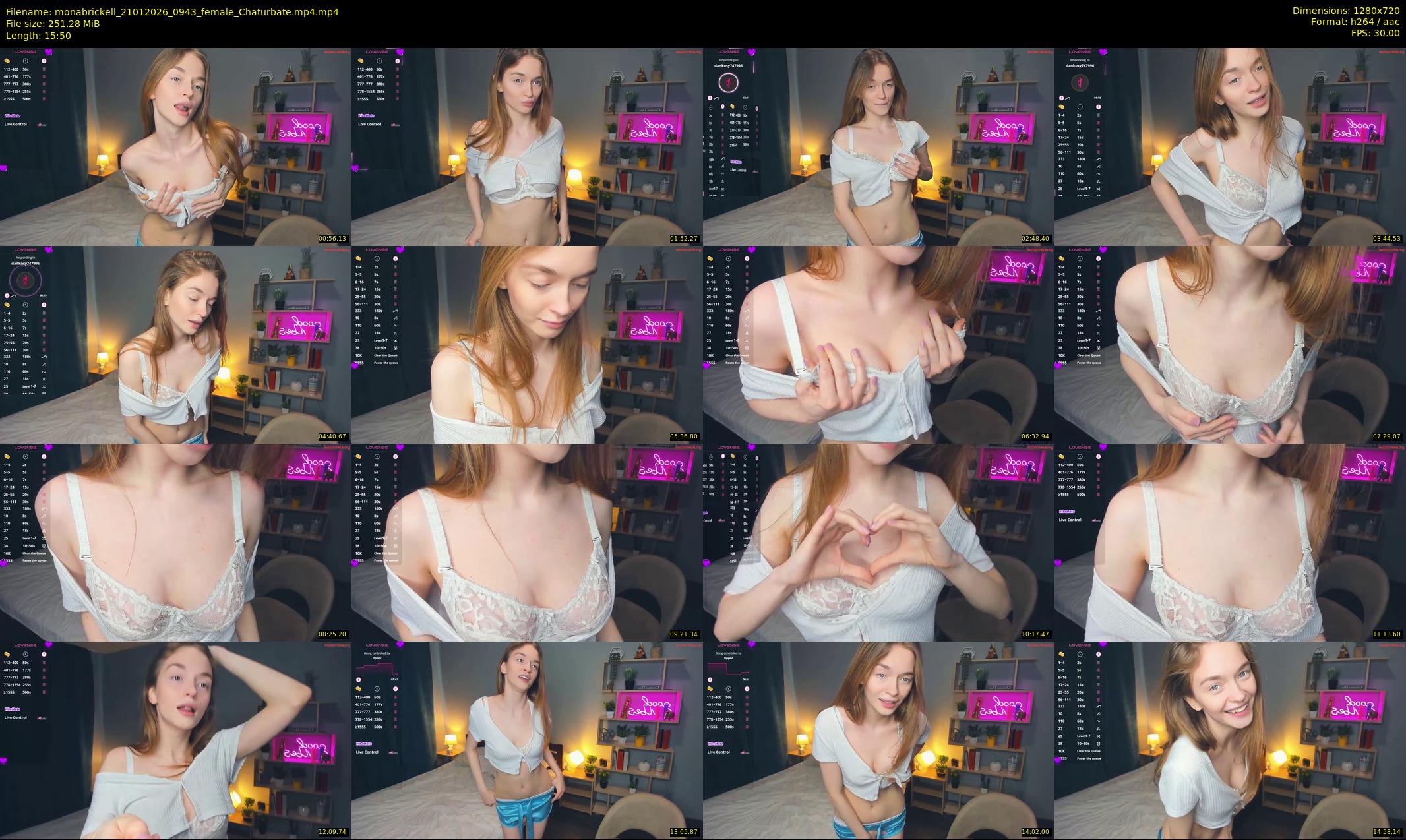 monabrickell — 16 minute Chaturbate female cam show recording, 720p, Jan 21, 2026