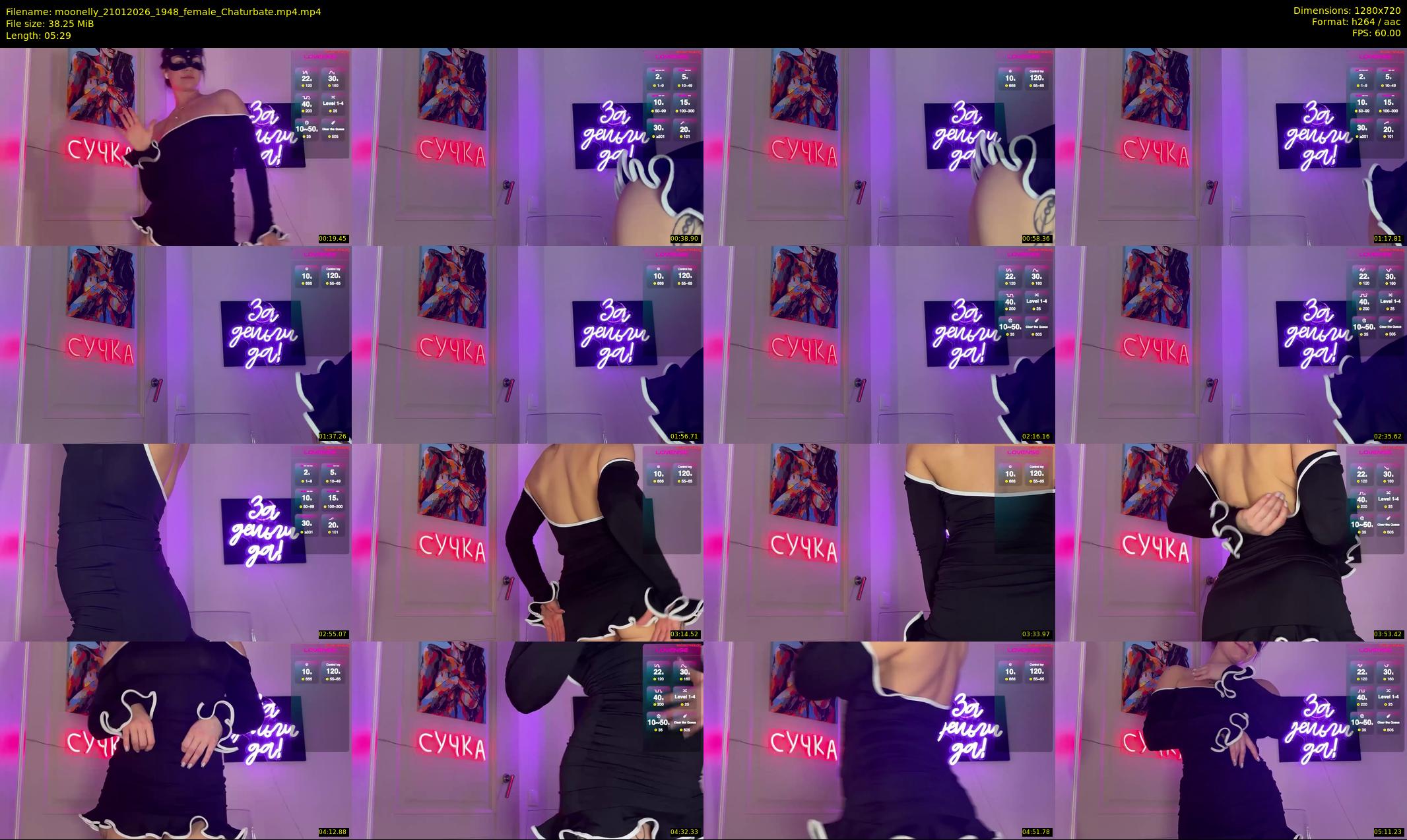 moonelly — 6 minute Chaturbate female cam show recording, 720p, Jan 21, 2026