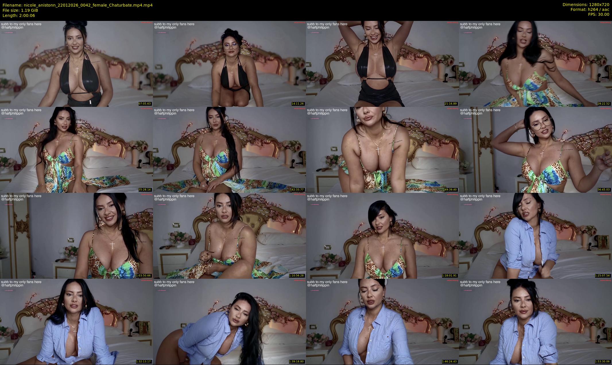 nicole_anistonn — 121 minute Chaturbate female cam show recording, 720p, Jan 22, 2026
