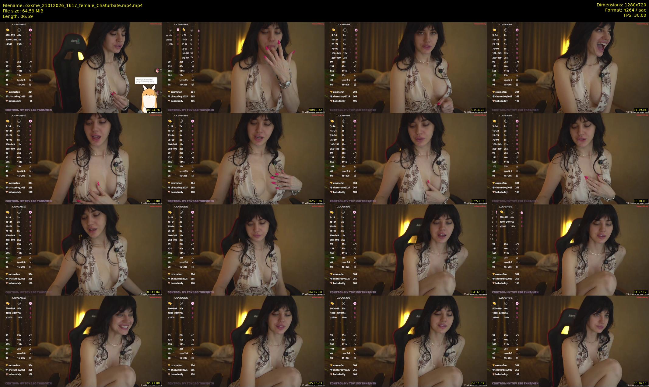oxxme — 7 minute Chaturbate female cam show recording, 720p, Jan 21, 2026