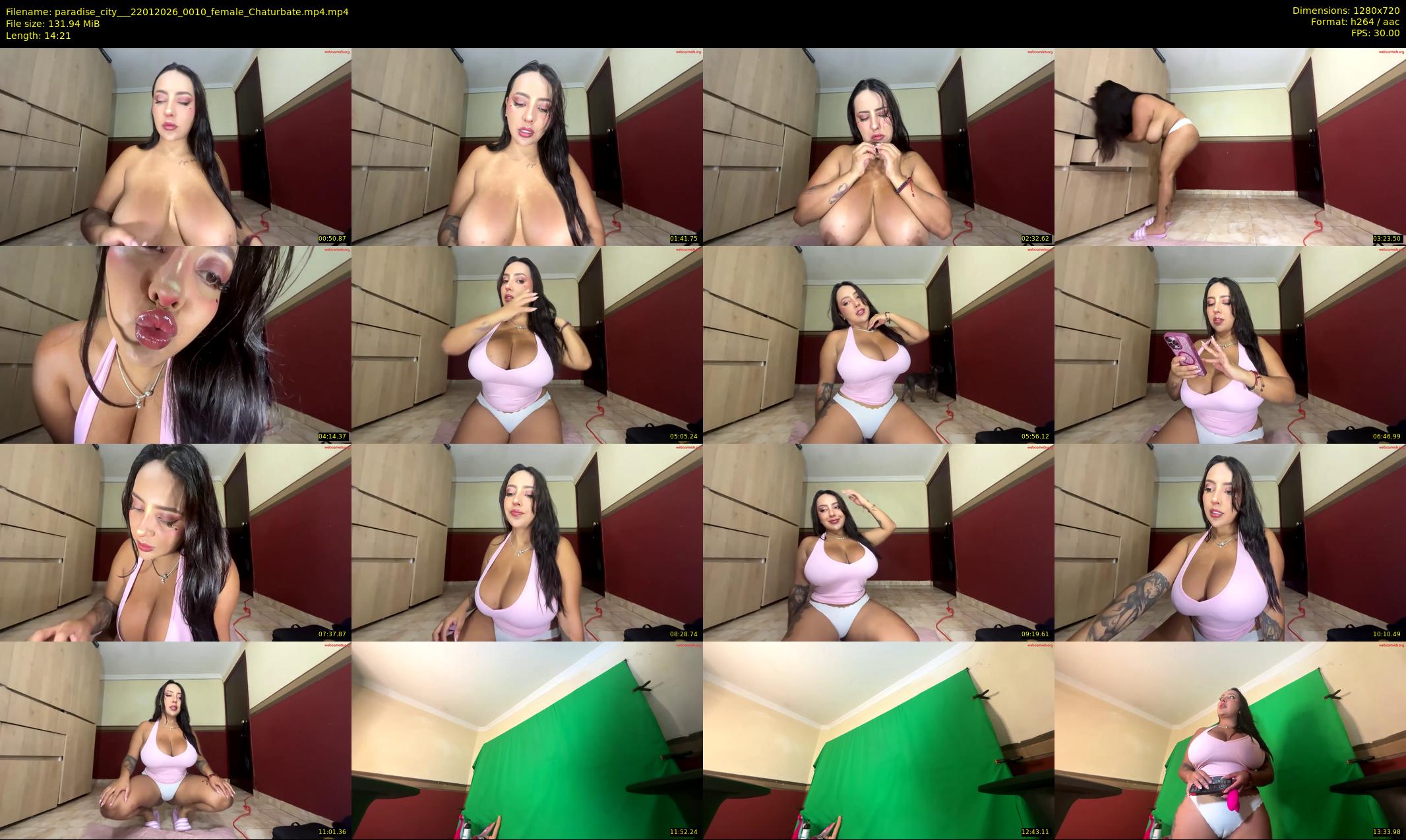 paradise_city__ — 15 minute Chaturbate female cam show recording, 720p, Jan 22, 2026