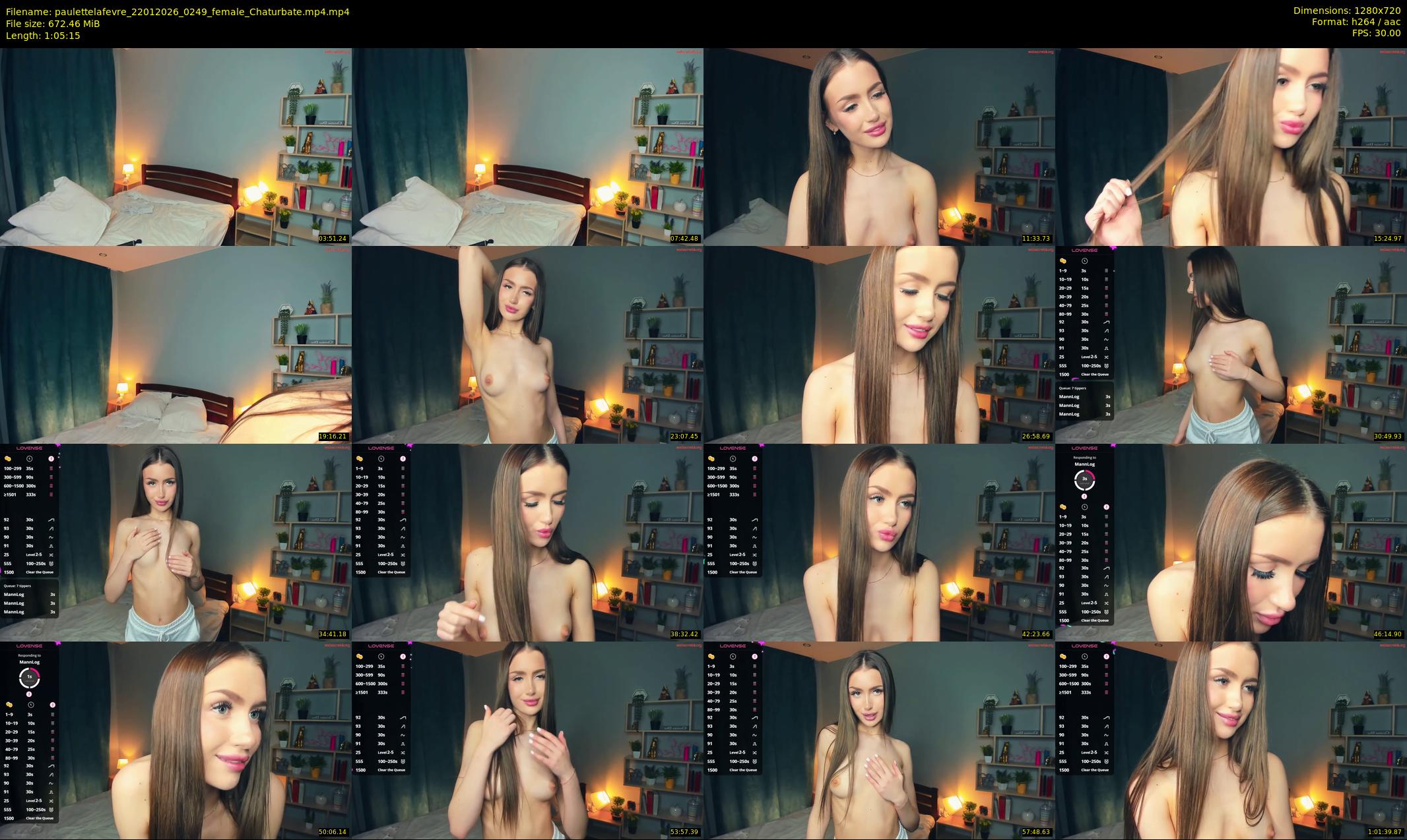 paulettelafevre — 66 minute Chaturbate female cam show recording, 720p, Jan 22, 2026