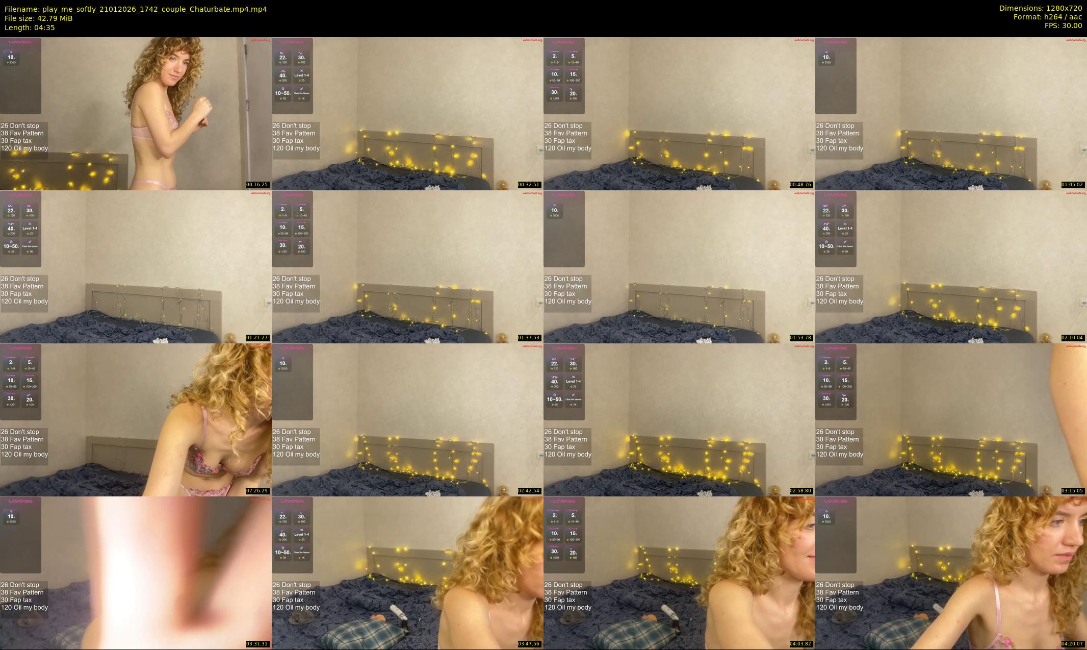 play_me_softly — 5 minute Chaturbate couple cam show recording, 720p, Jan 21, 2026