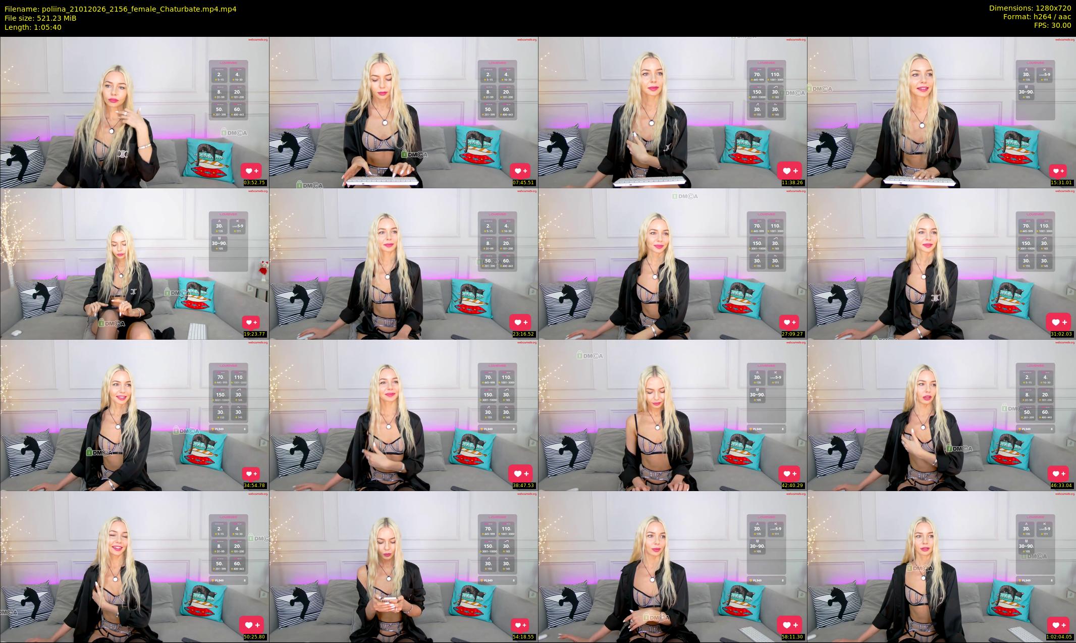 poliina — 66 minute Chaturbate female cam show recording, 720p, Jan 21, 2026