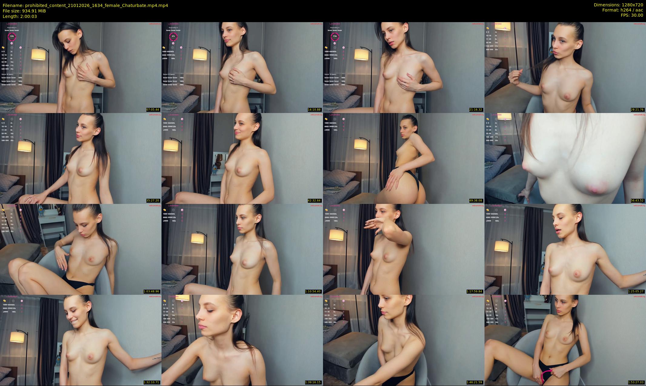 prohibited_content — 121 minute Chaturbate female cam show recording, 720p, Jan 21, 2026