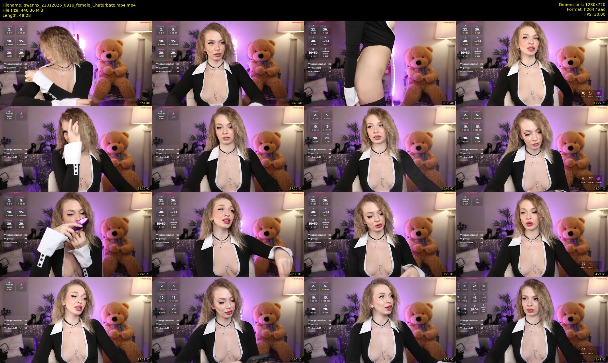 qwennx — 49 minute Chaturbate female cam show recording, 720p, Jan 21, 2026