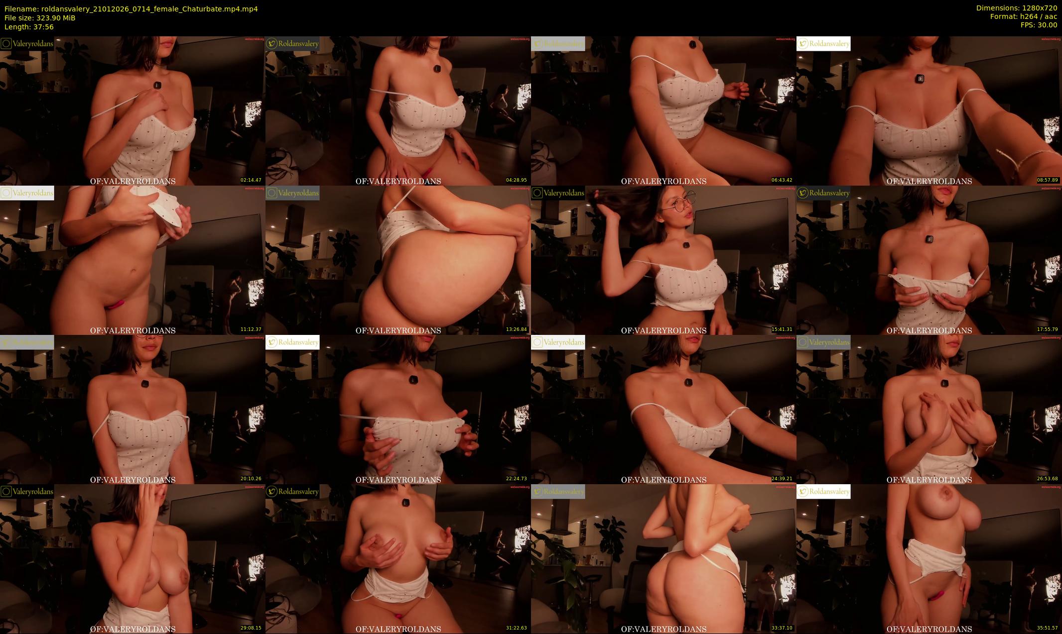 roldansvalery — 38 minute Chaturbate female cam show recording, 720p, Jan 21, 2026