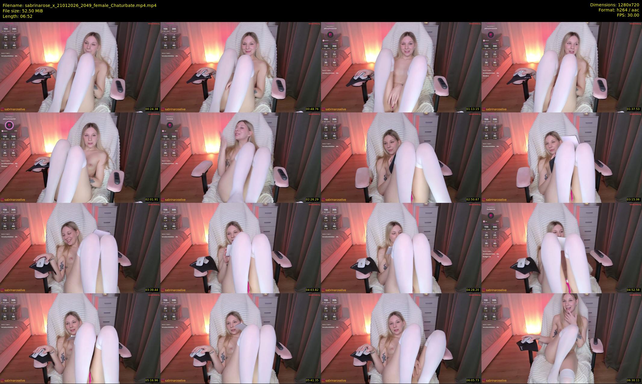 sabrinarose_x — 7 minute Chaturbate female cam show recording, 720p, Jan 21, 2026