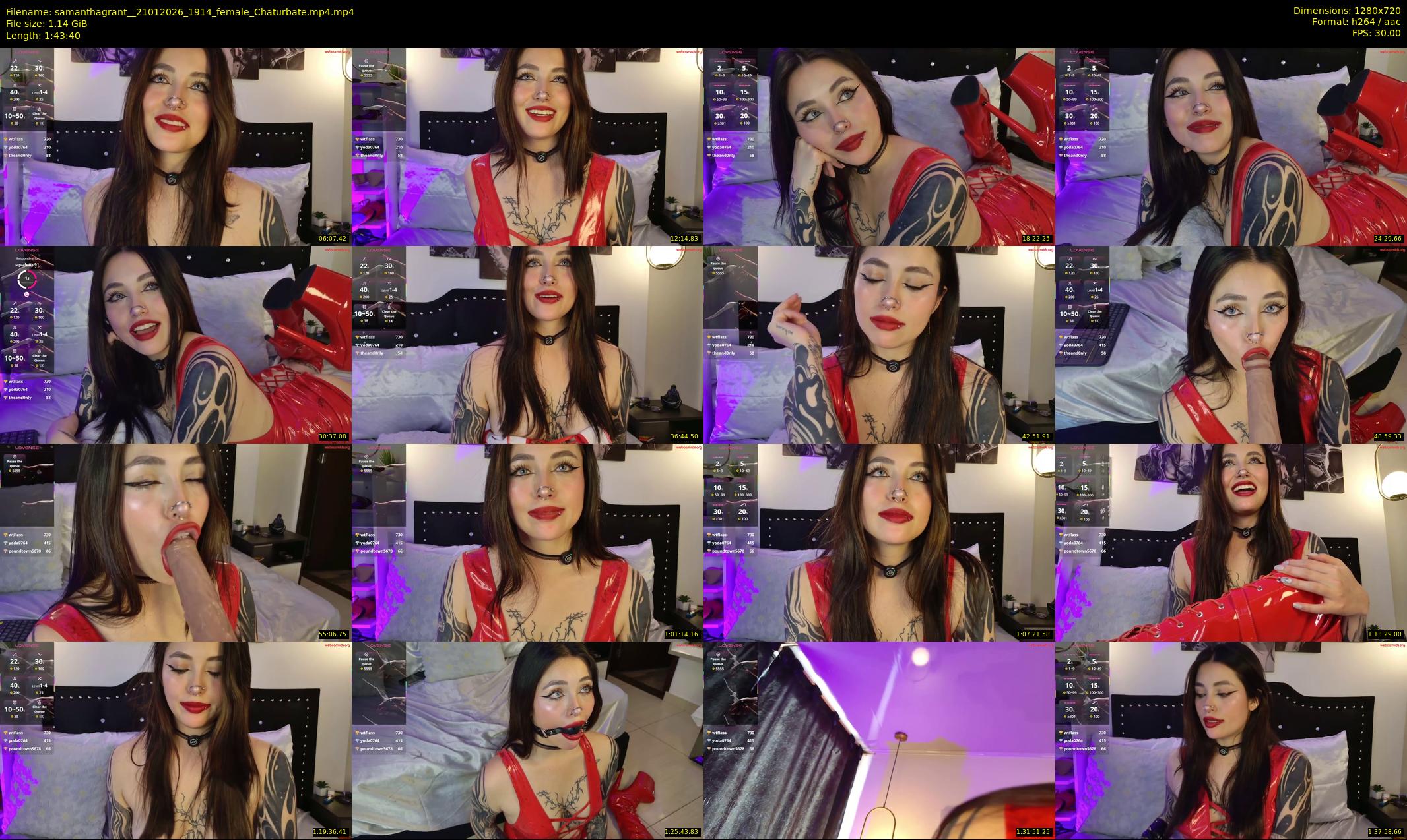 samanthagrant_ — 104 minute Chaturbate female cam show recording, 720p, Jan 21, 2026