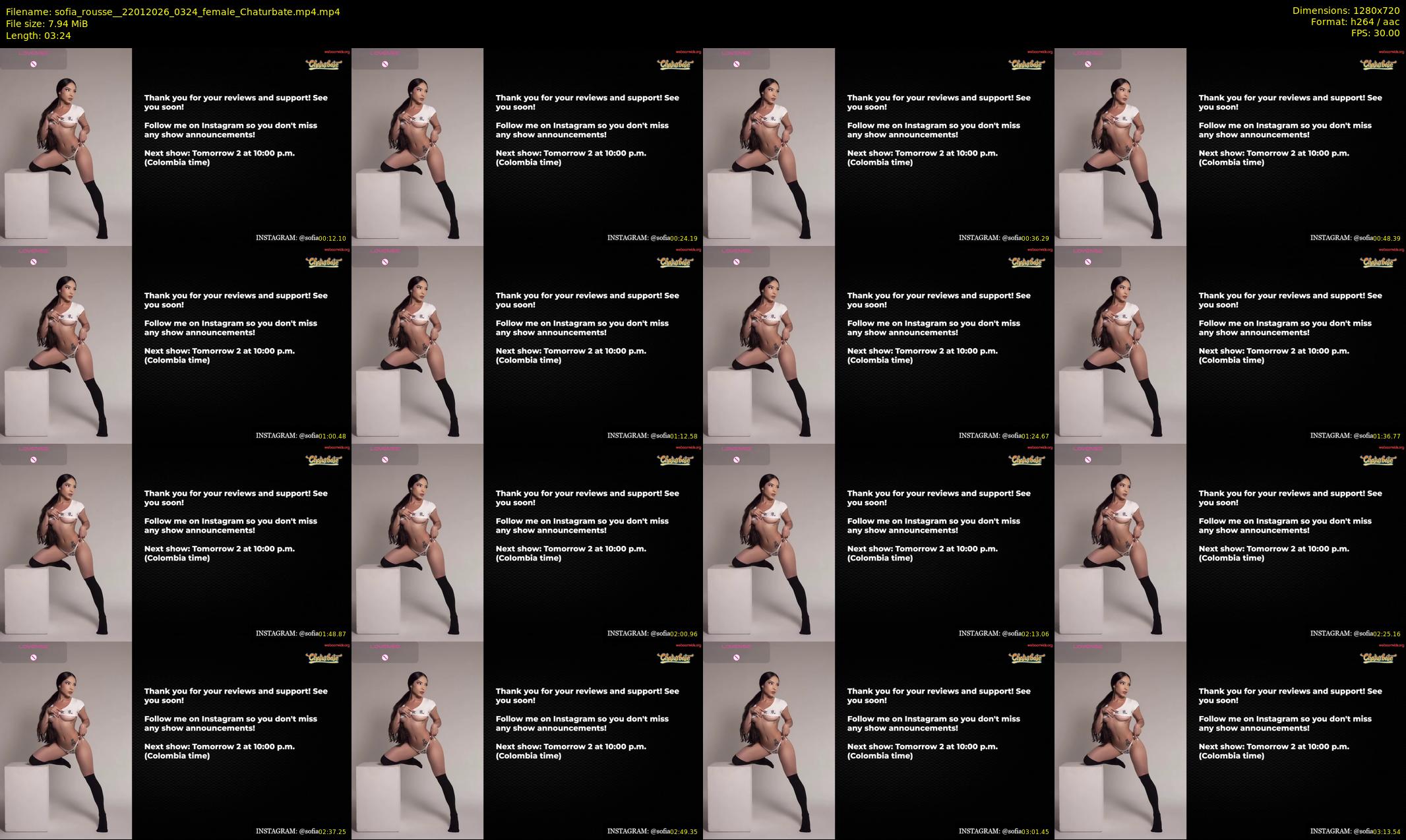 sofia_rousse_ — 4 minute Chaturbate female cam show recording, 720p, Jan 22, 2026