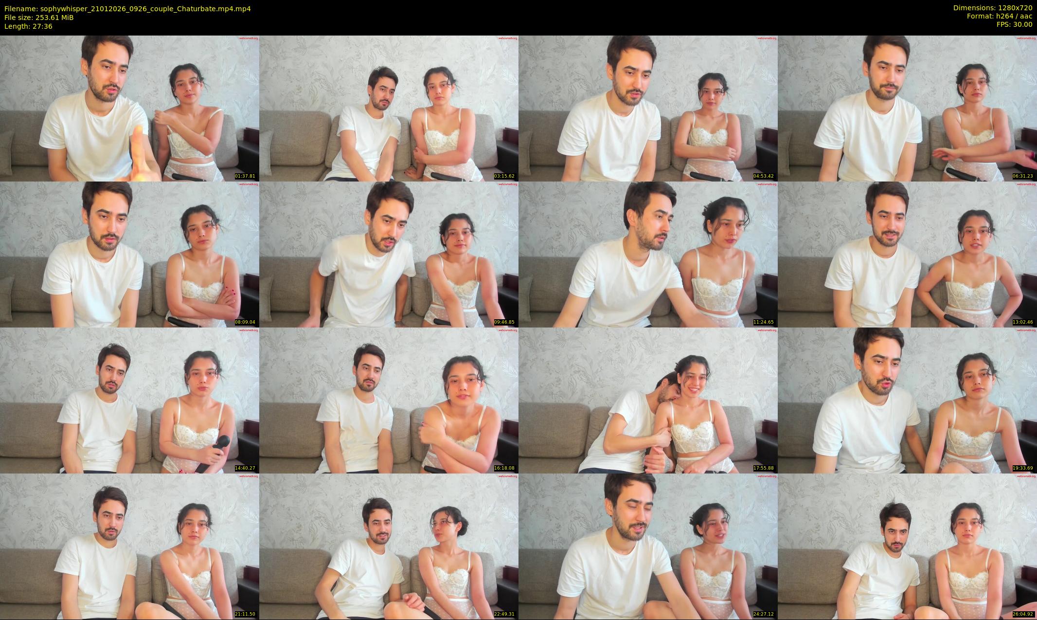 sophywhisper — 28 minute Chaturbate couple cam show recording, 720p, Jan 21, 2026
