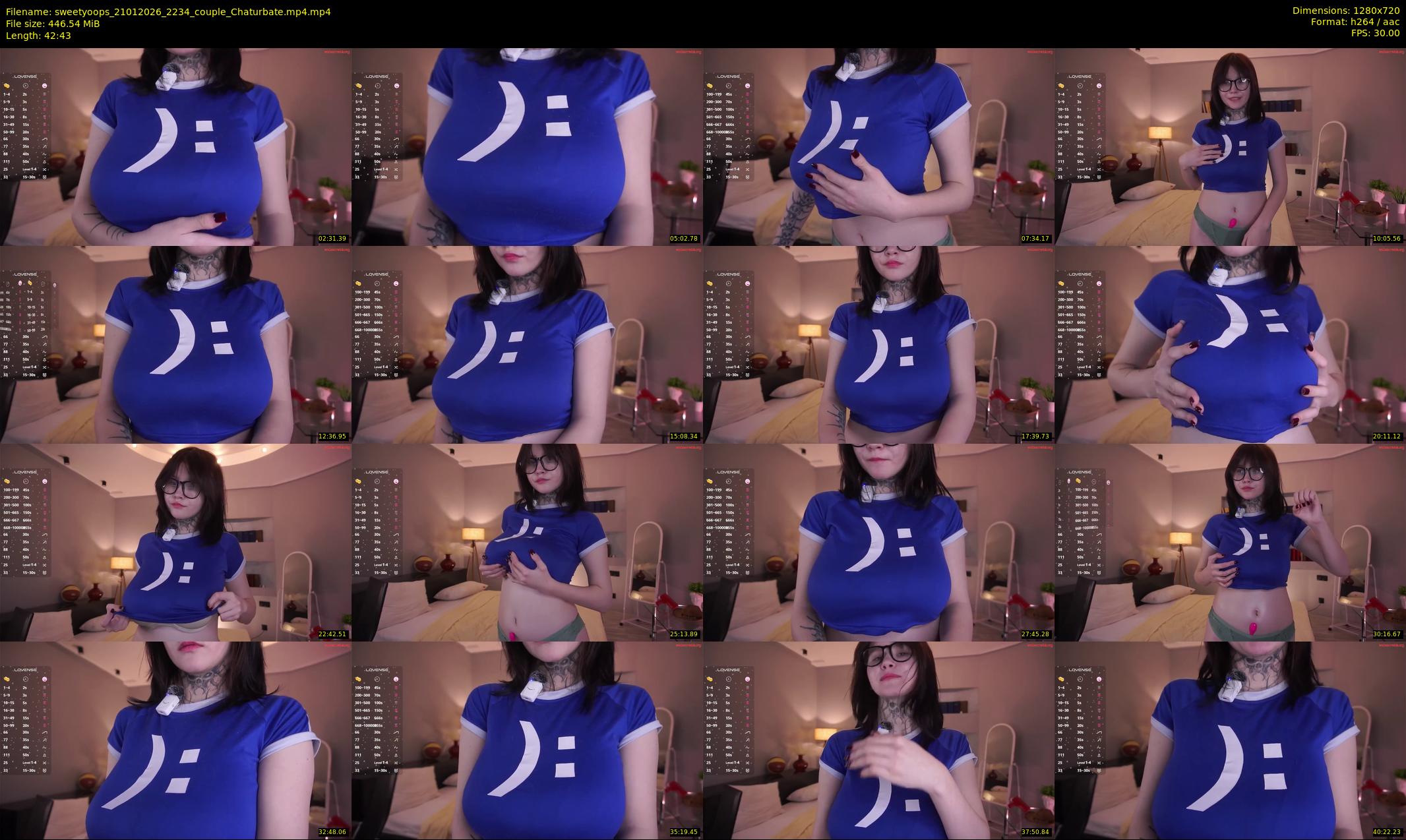 sweetyoops — 43 minute Chaturbate female cam show recording, 720p, Jan 21, 2026