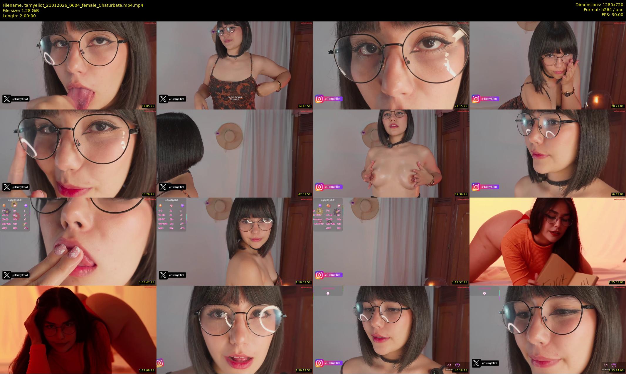 tamyeliot — 120 minute Chaturbate female cam show recording, 720p, Jan 21, 2026