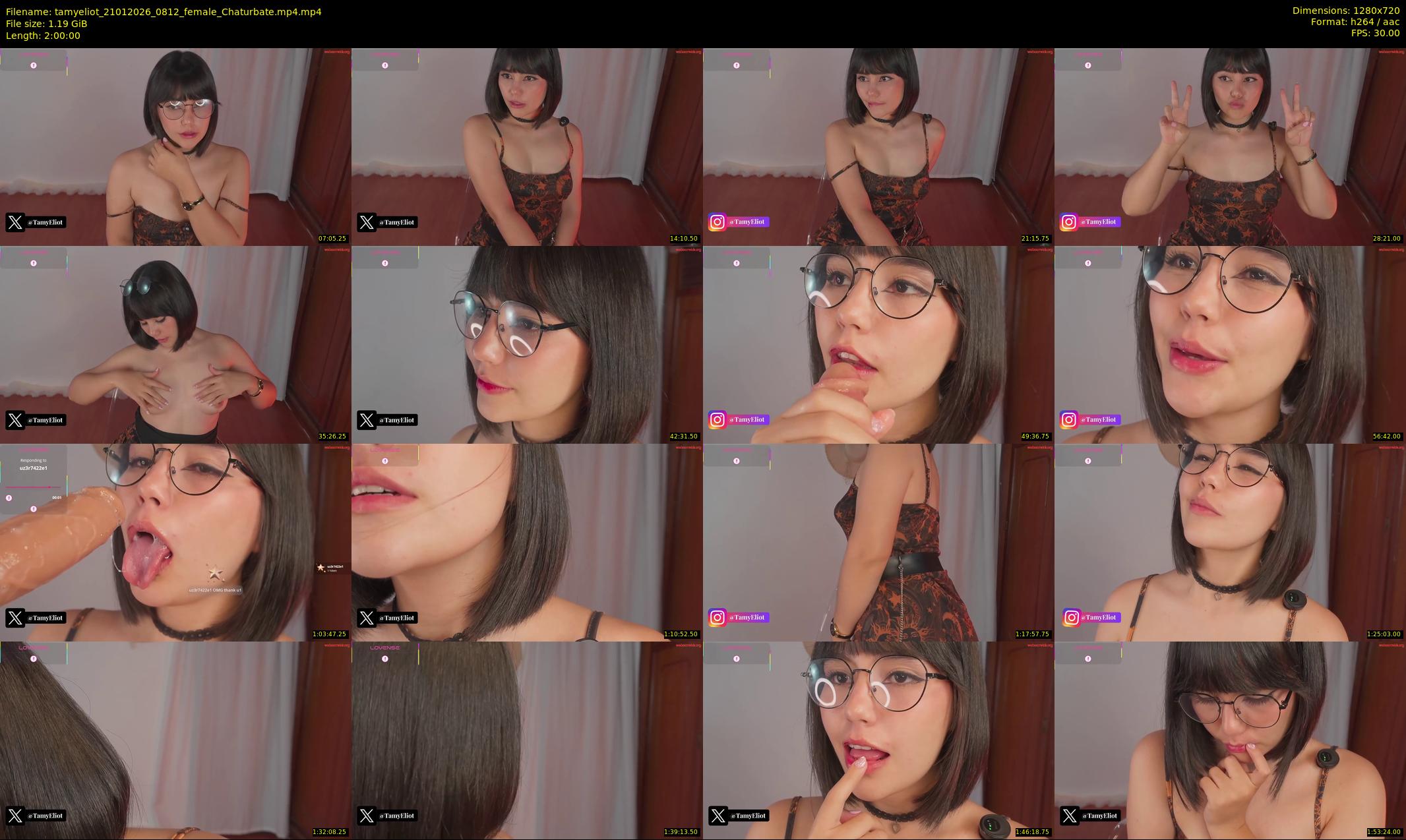 tamyeliot — 120 minute Chaturbate female cam show recording, 720p, Jan 21, 2026
