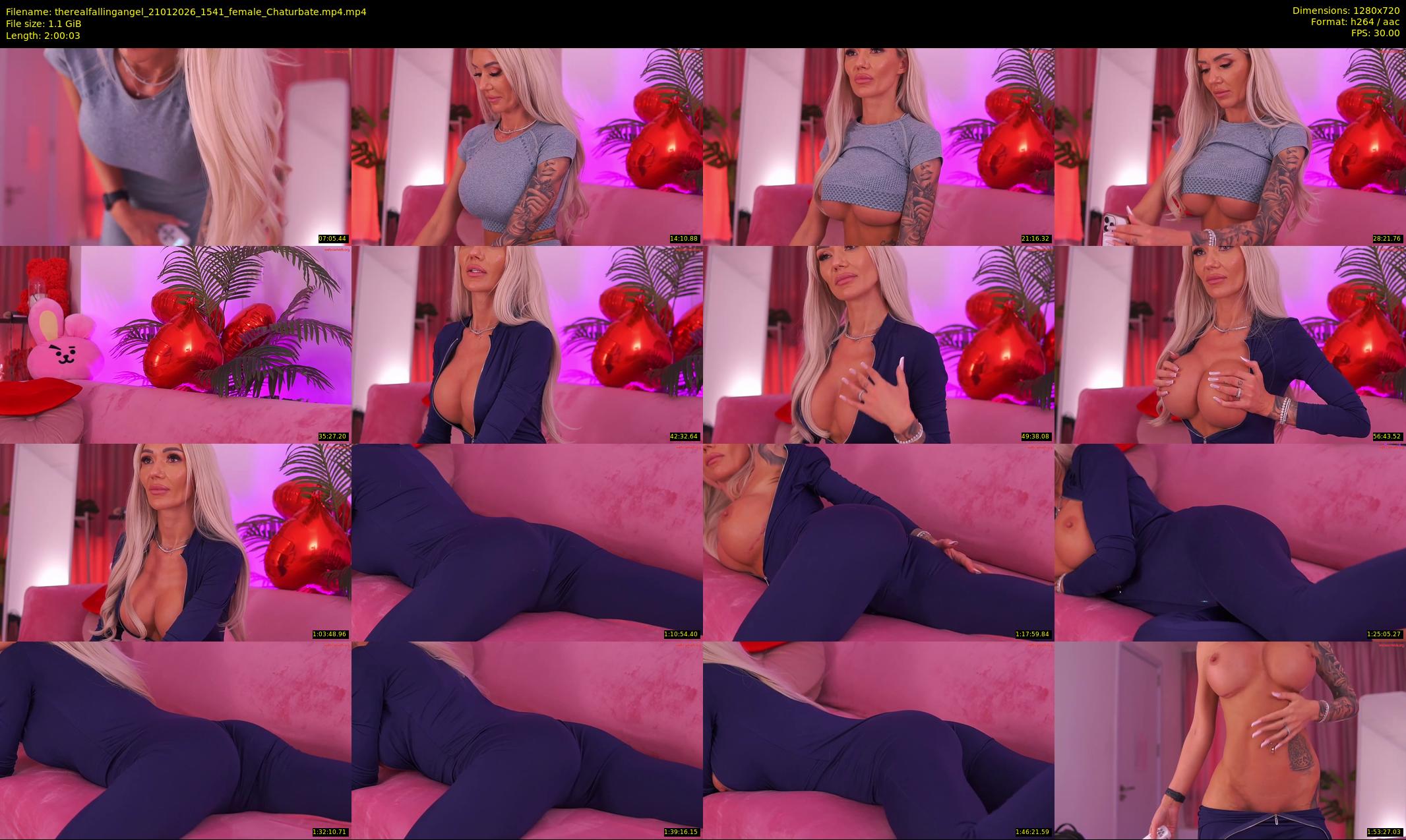 therealfallingangel — 121 minute Chaturbate female cam show recording, 720p, Jan 21, 2026