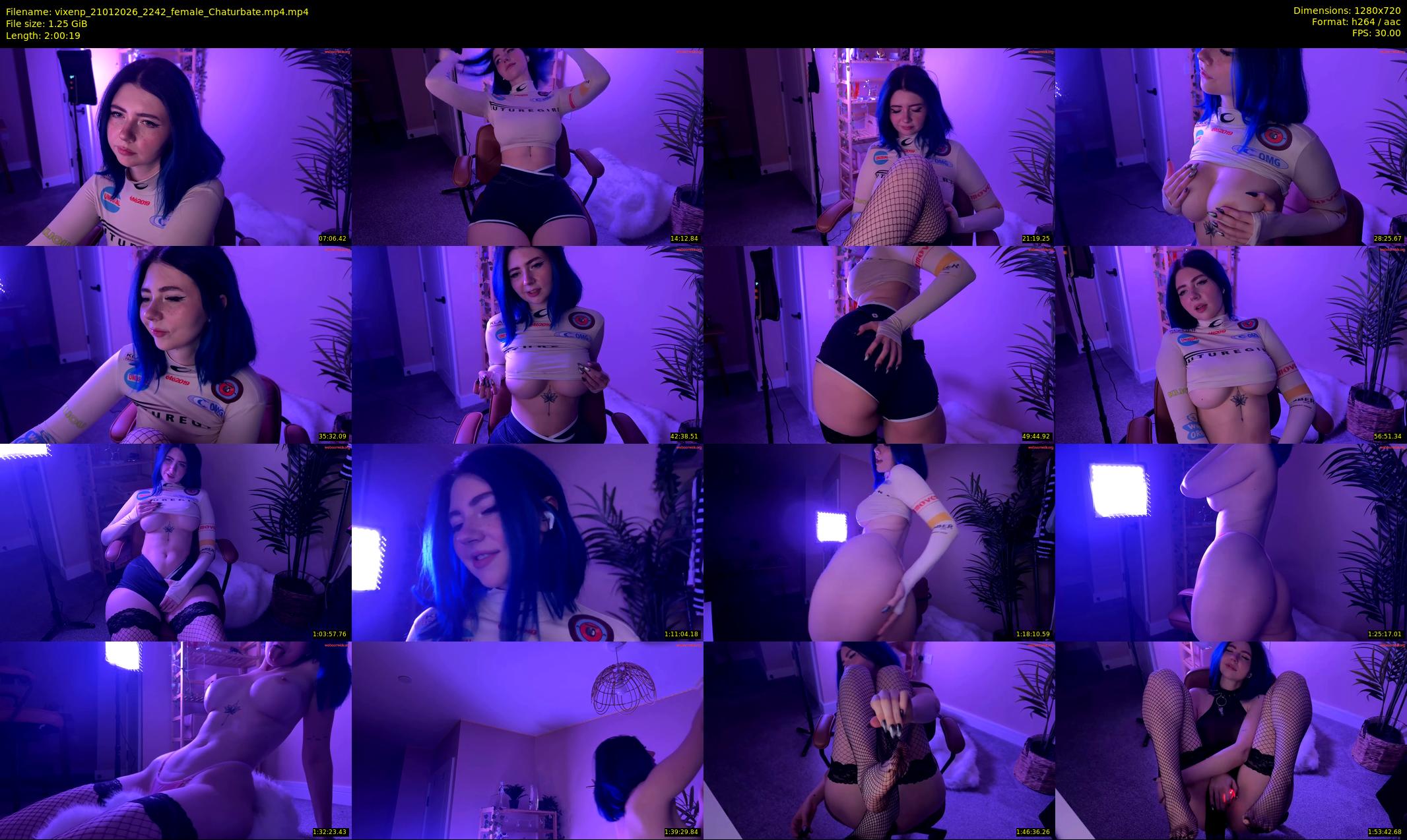 vixenp — 121 minute Chaturbate female cam show recording, 720p, Jan 21, 2026