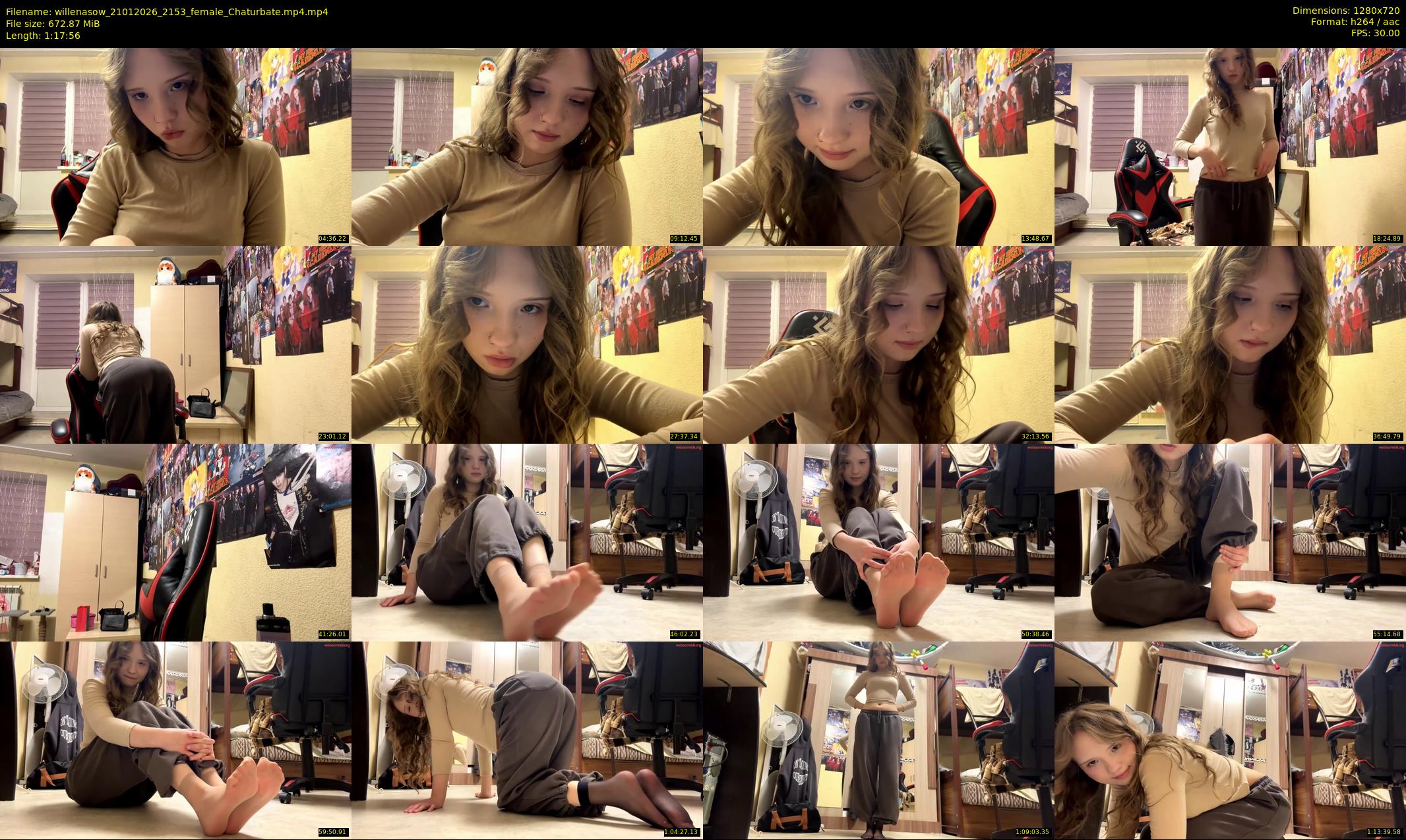 willenasow — 78 minute Chaturbate female cam show recording, 720p, Jan 21, 2026