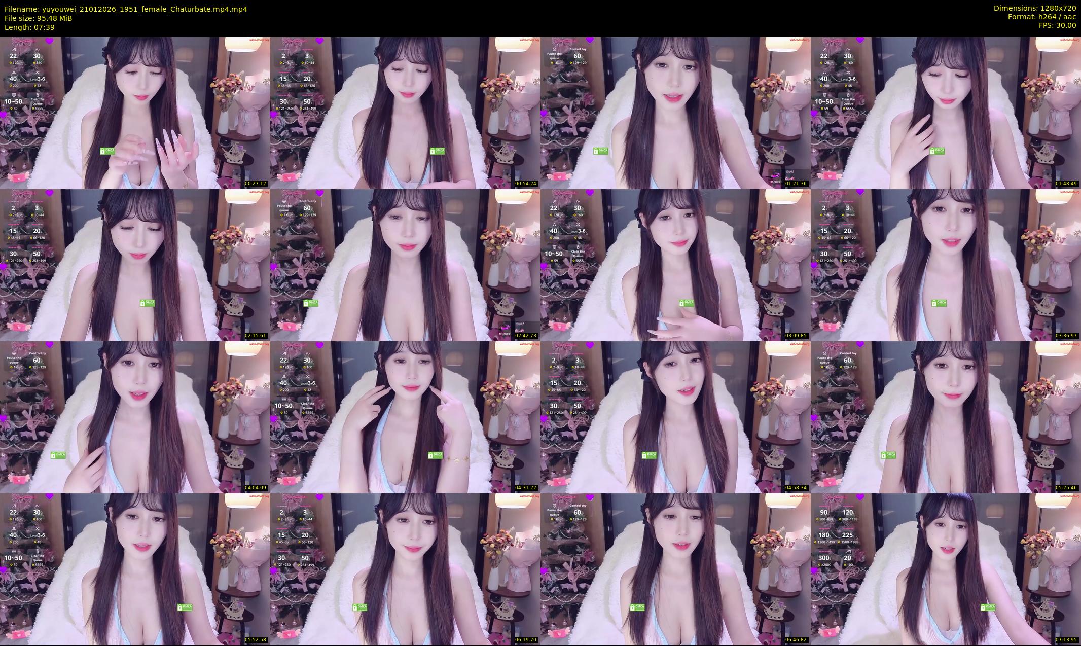 yuyouwei — 8 minute Chaturbate female cam show recording, 720p, Jan 21, 2026