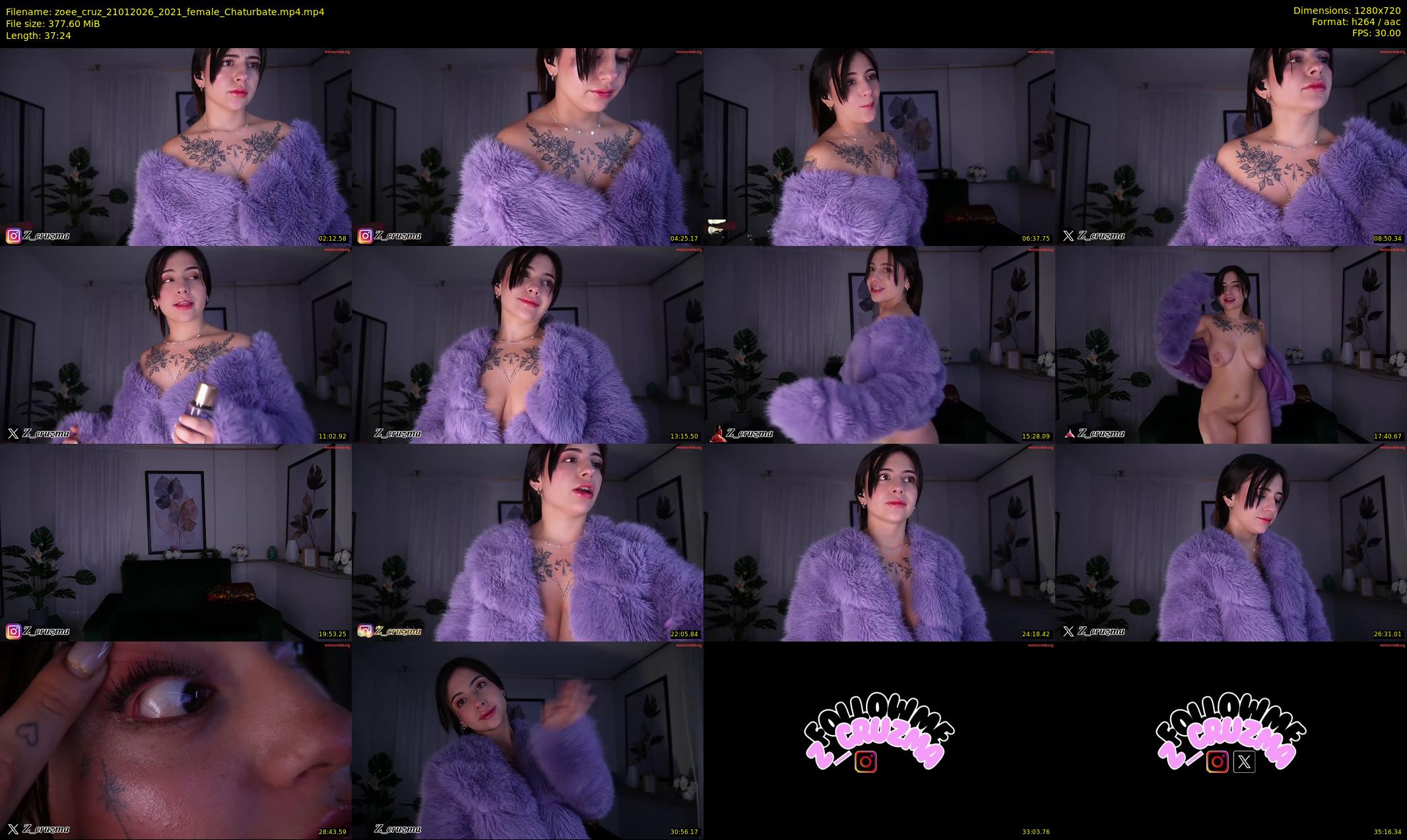 zoee_cruz — 38 minute Chaturbate female cam show recording, 720p, Jan 21, 2026
