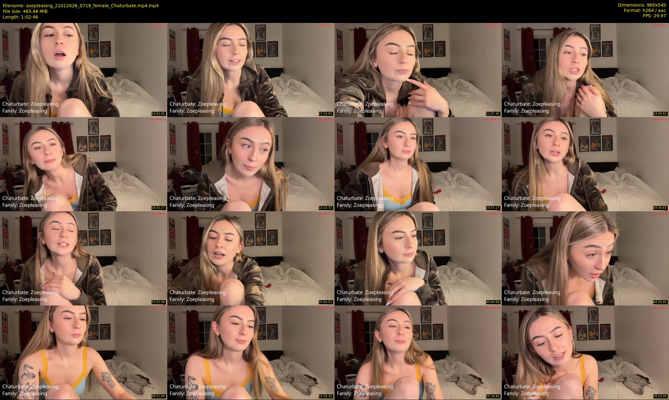 zoepleasing — 63 minute Chaturbate female cam show recording, 480p, Jan 21, 2026