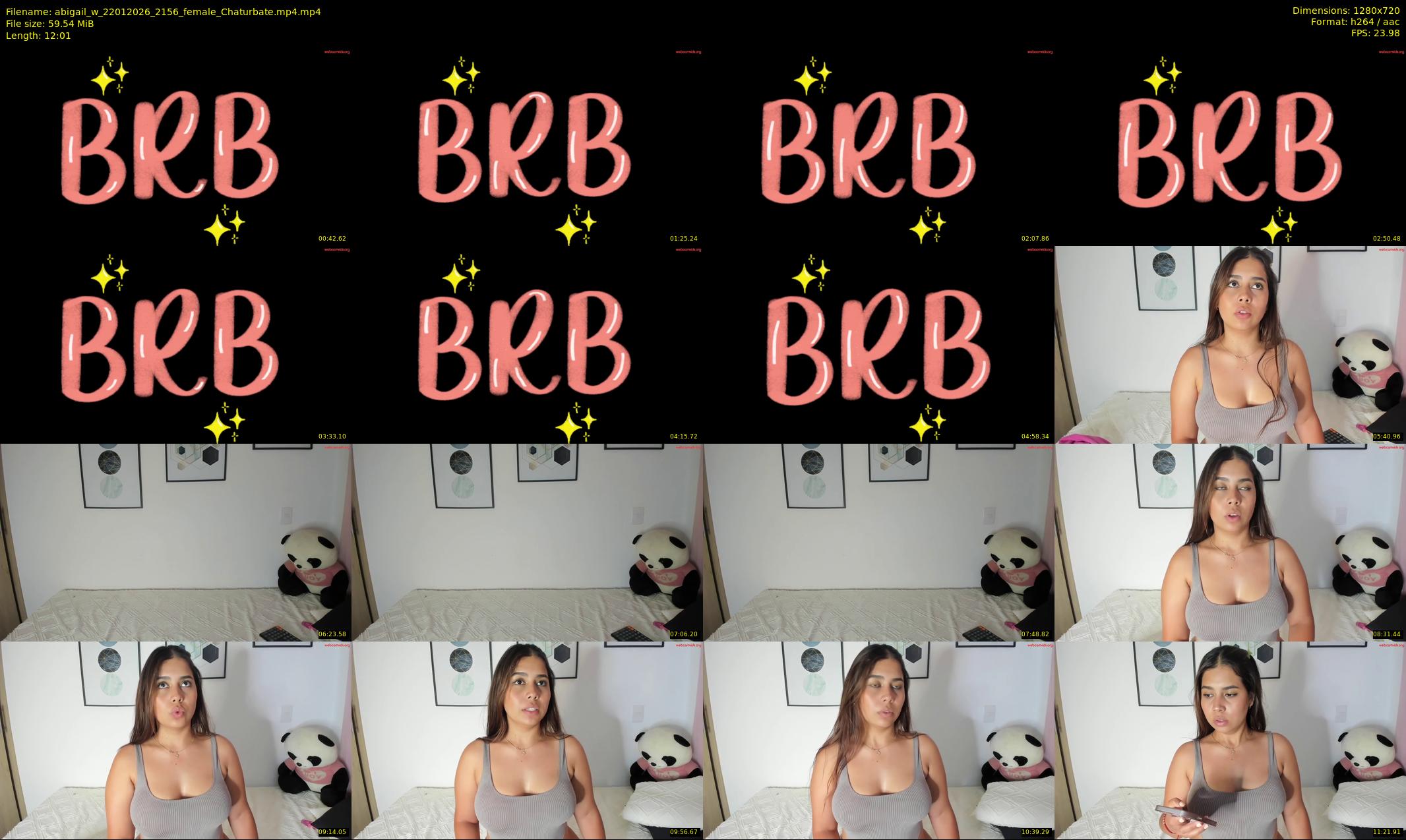 abigail_w — 13 minute Chaturbate female cam show recording, 720p, Jan 22, 2026