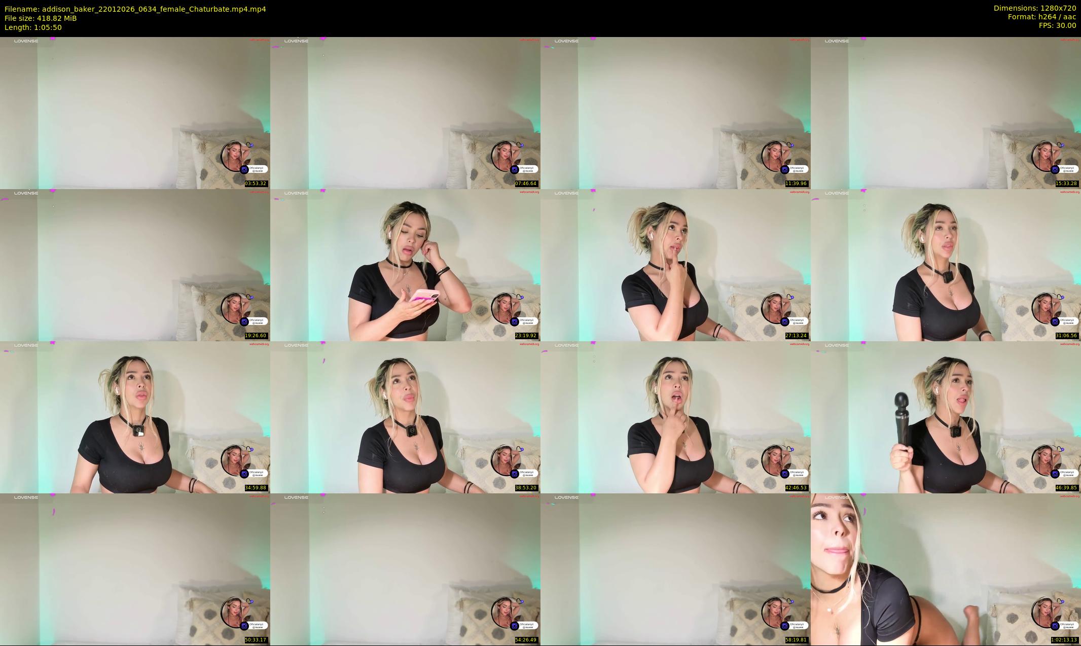 addison_baker — 66 minute Chaturbate female cam show recording, 720p, Jan 22, 2026