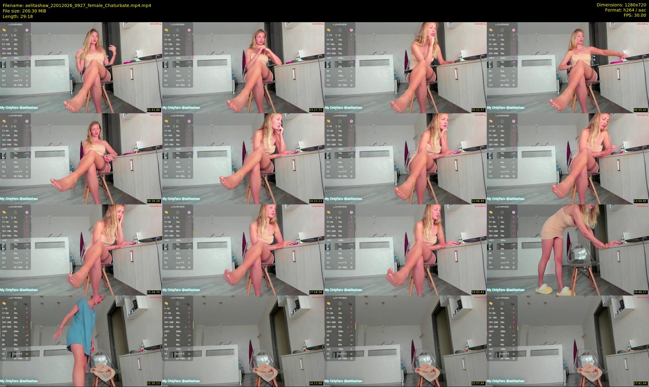 aelitashaw — 30 minute Chaturbate female cam show recording, 720p, Jan 22, 2026