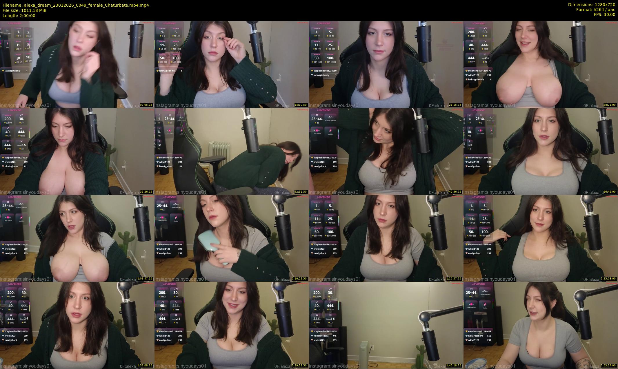 alexa_dream — 120 minute Chaturbate female cam show recording, 720p, Jan 23, 2026