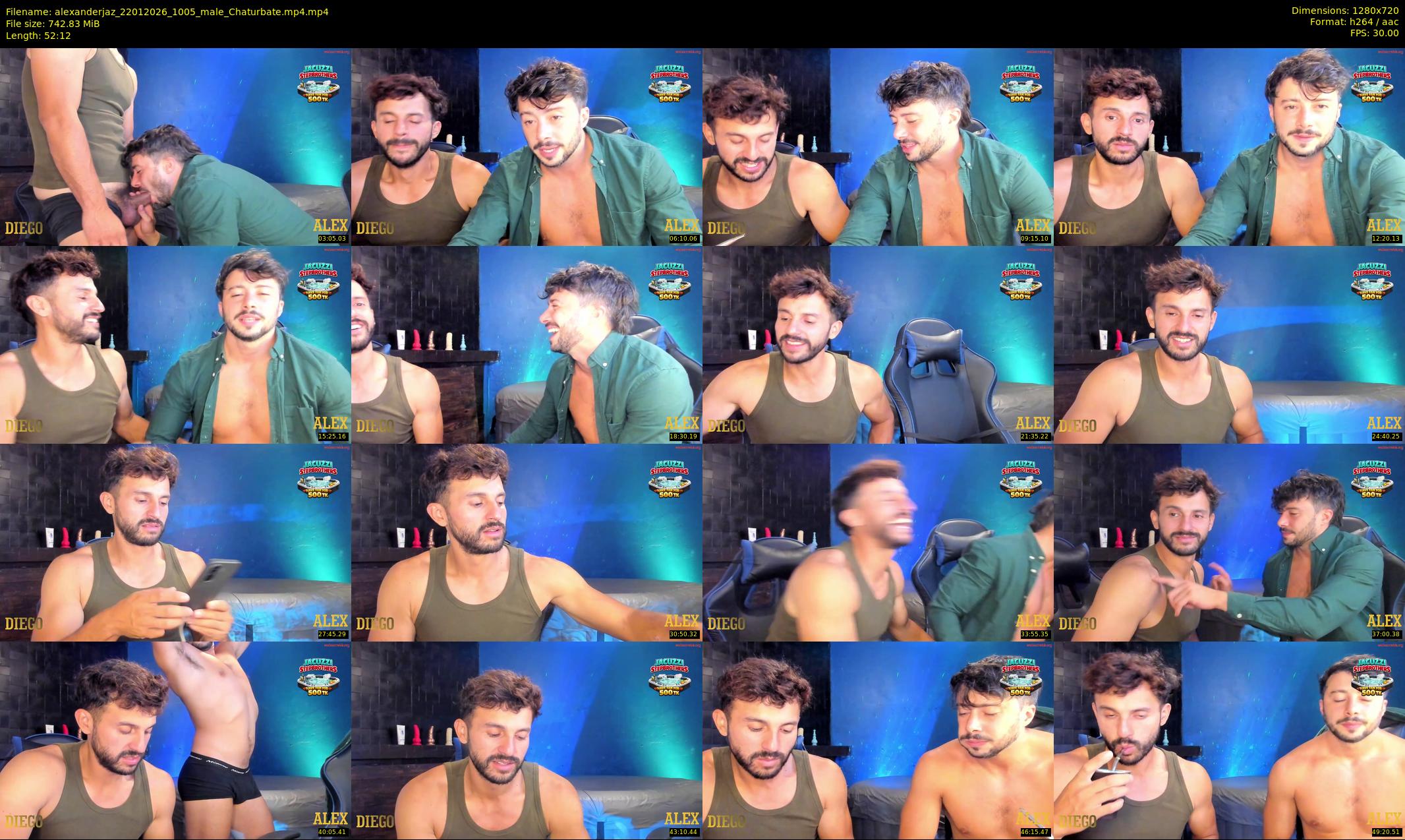 alexanderjaz — 53 minute Chaturbate male cam show recording, 720p, Jan 22, 2026