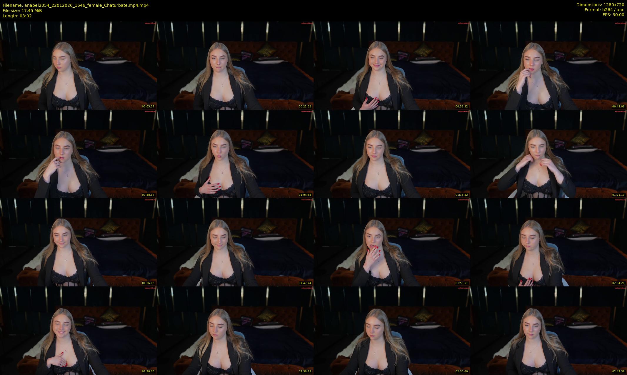 anabel2054 — 4 minute Chaturbate female cam show recording, 720p, Jan 22, 2026