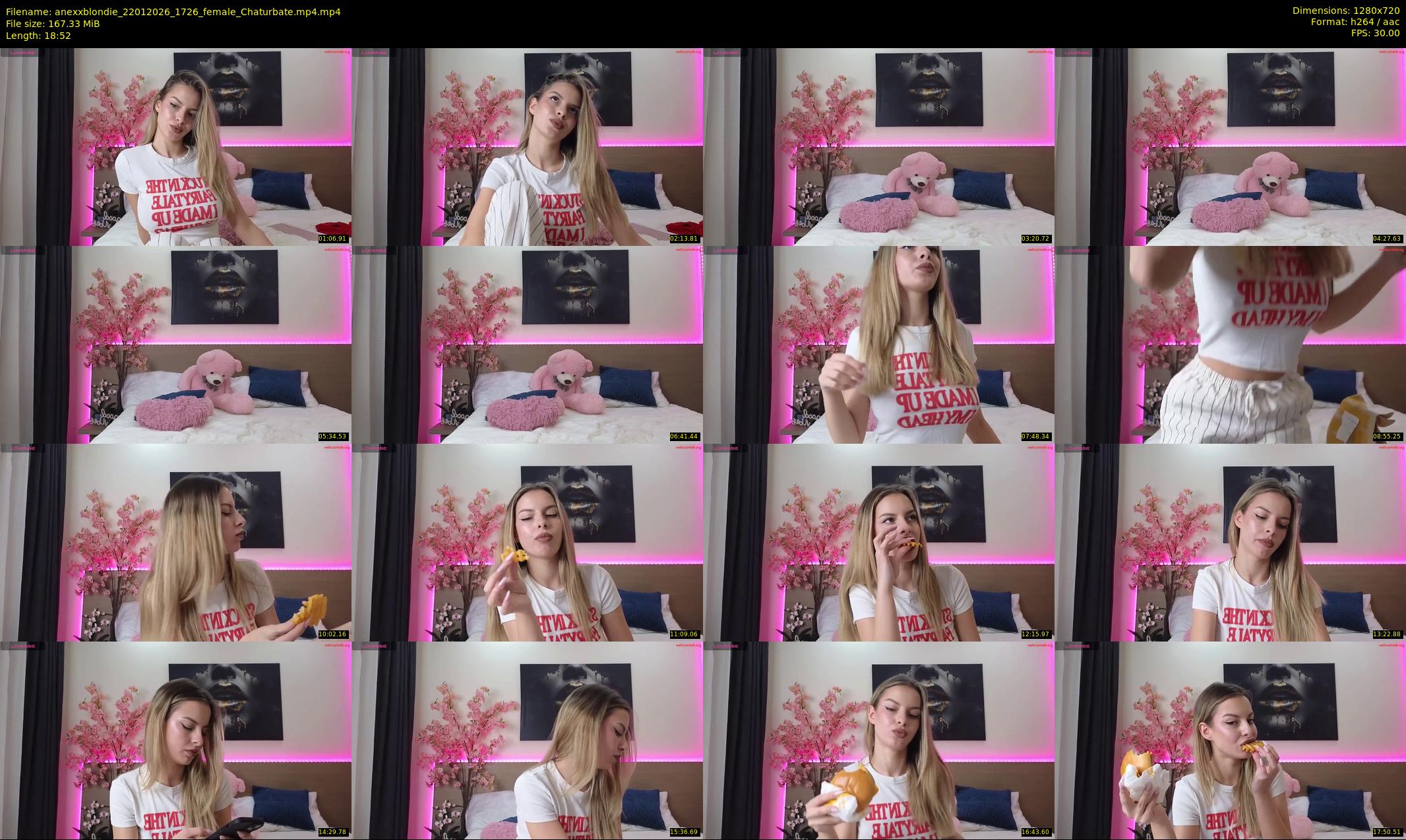 anexxblondie — 19 minute Chaturbate female cam show recording, 720p, Jan 22, 2026