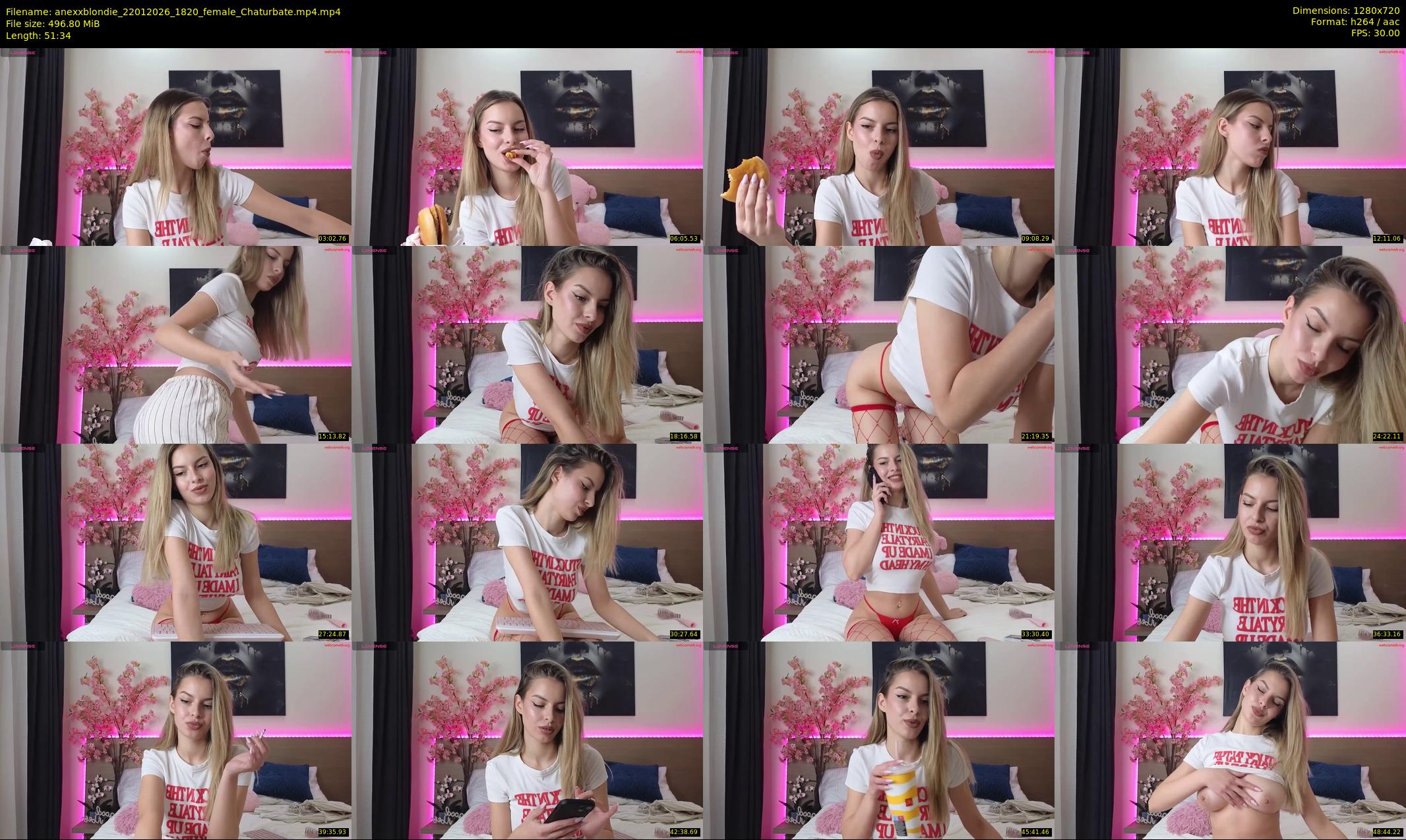 anexxblondie — 52 minute Chaturbate female cam show recording, 720p, Jan 22, 2026