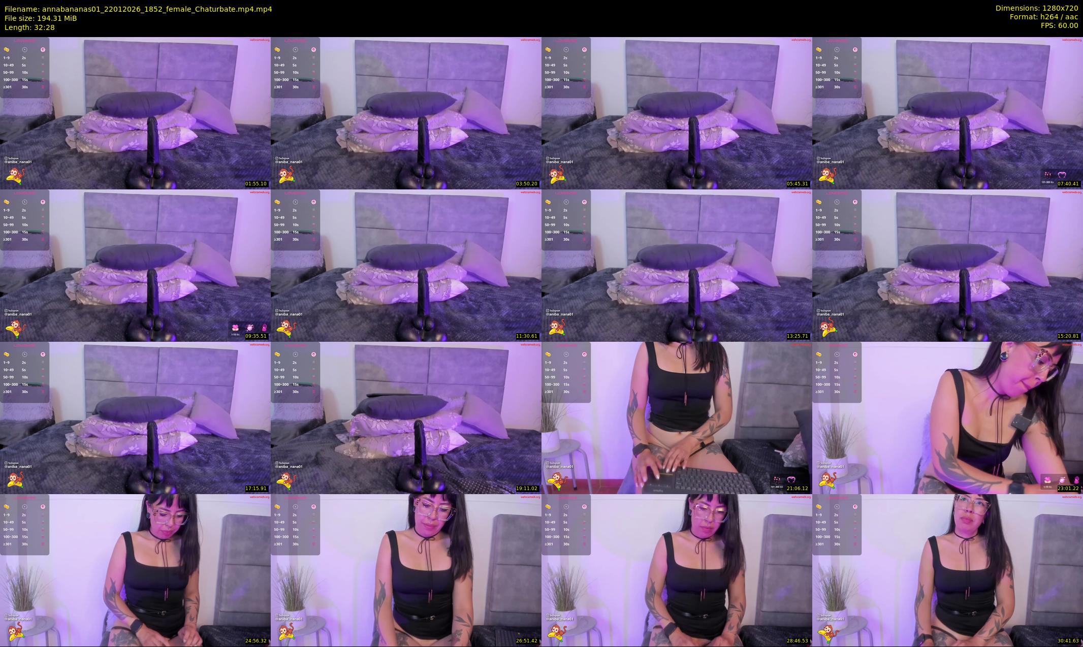 annabananas01 — 33 minute Chaturbate female cam show recording, 720p, Jan 22, 2026