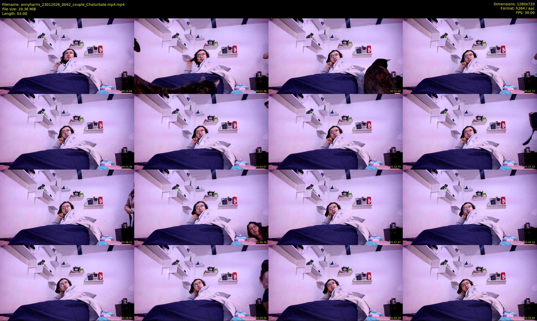 annyharris — 3 minute Chaturbate couple cam show recording, 720p, Jan 23, 2026