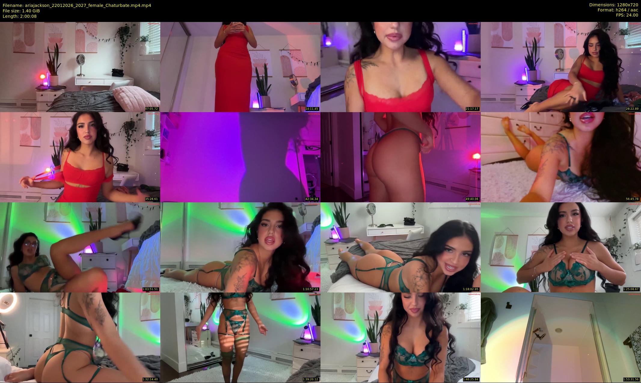 ariajackson — 121 minute Chaturbate female cam show recording, 720p, Jan 22, 2026