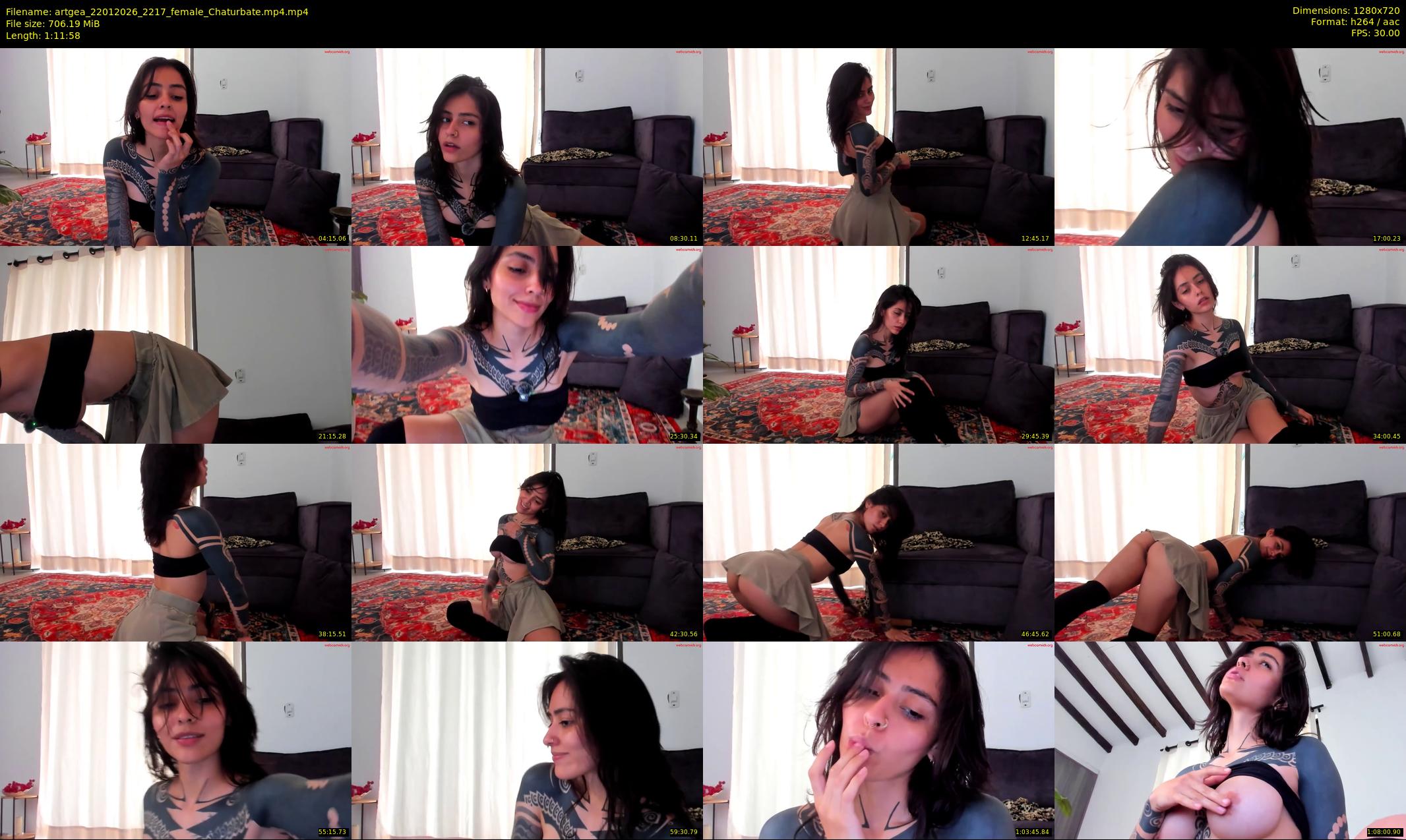 artgea — 72 minute Chaturbate female cam show recording, 720p, Jan 22, 2026