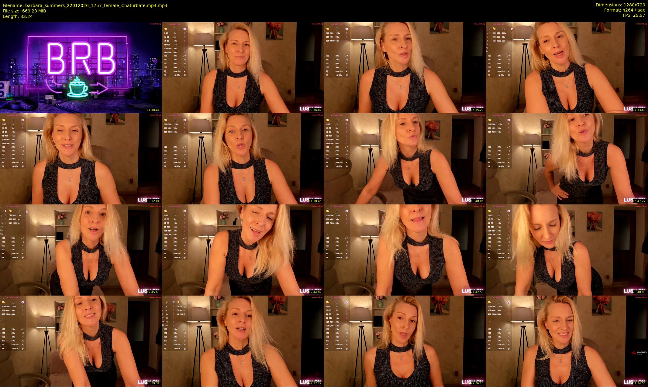 barbara_summers — 34 minute Chaturbate female cam show recording, 720p, Jan 22, 2026