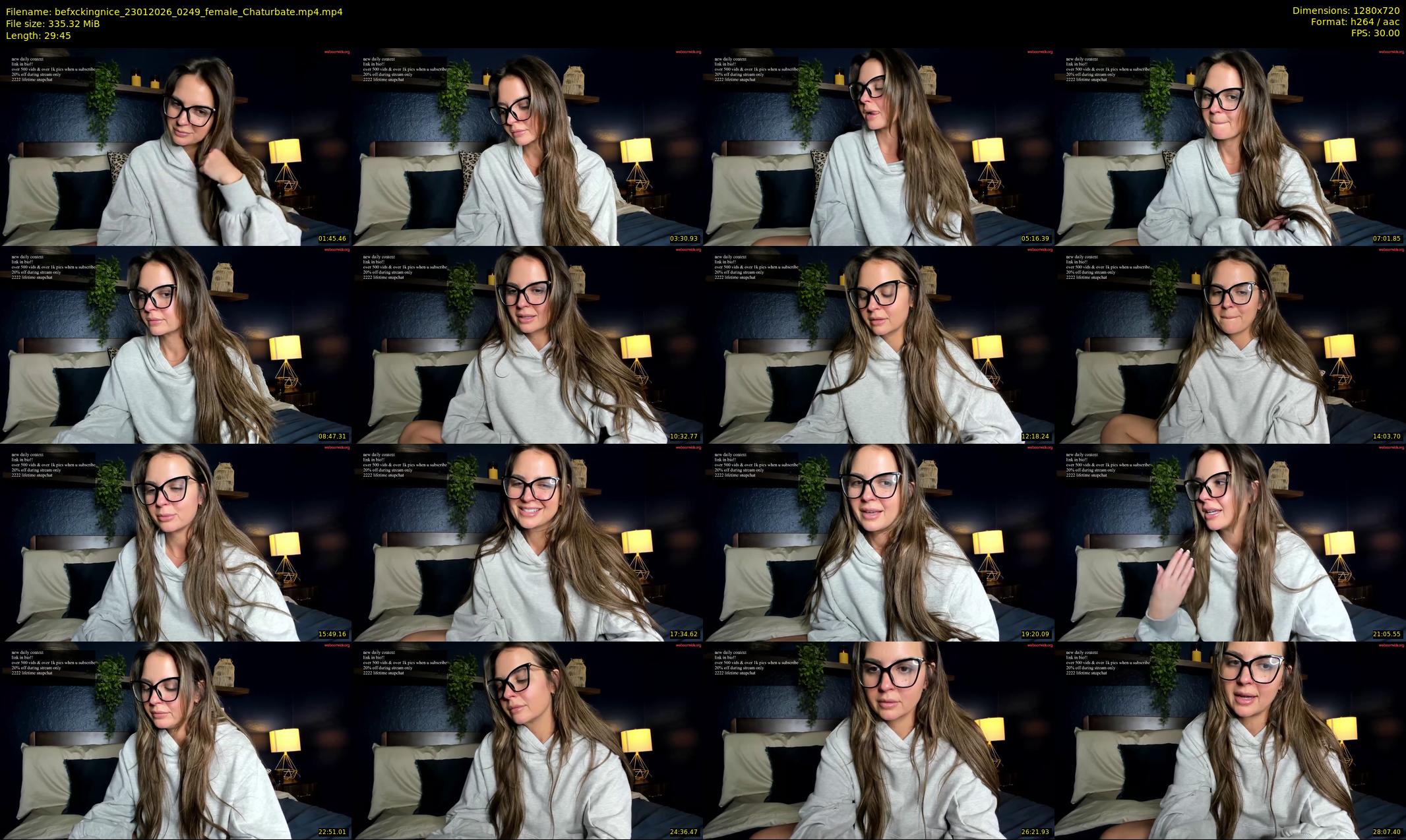 befxckingnice — 30 minute Chaturbate female cam show recording, 720p, Jan 23, 2026