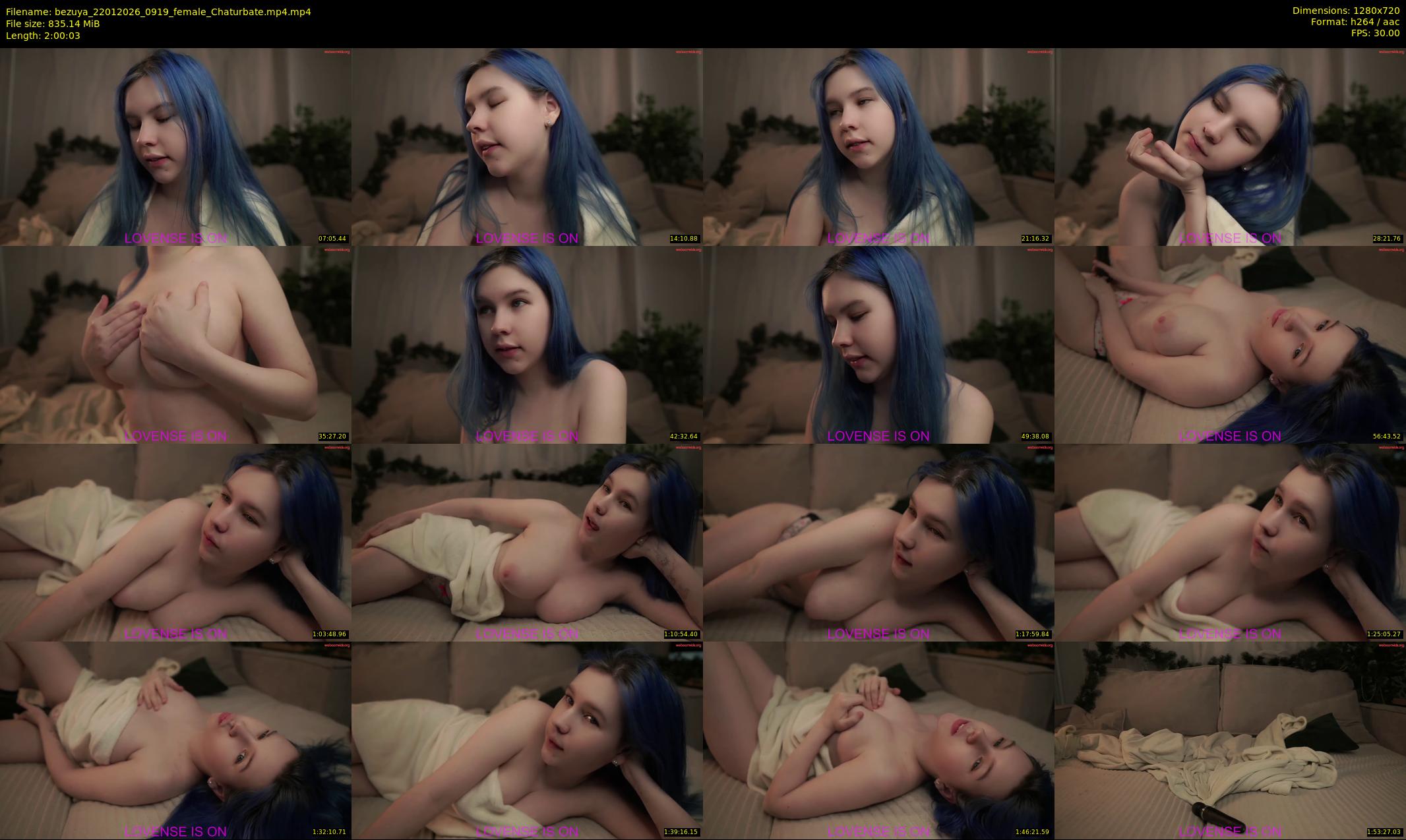 bezuya — 121 minute Chaturbate female cam show recording, 720p, Jan 22, 2026