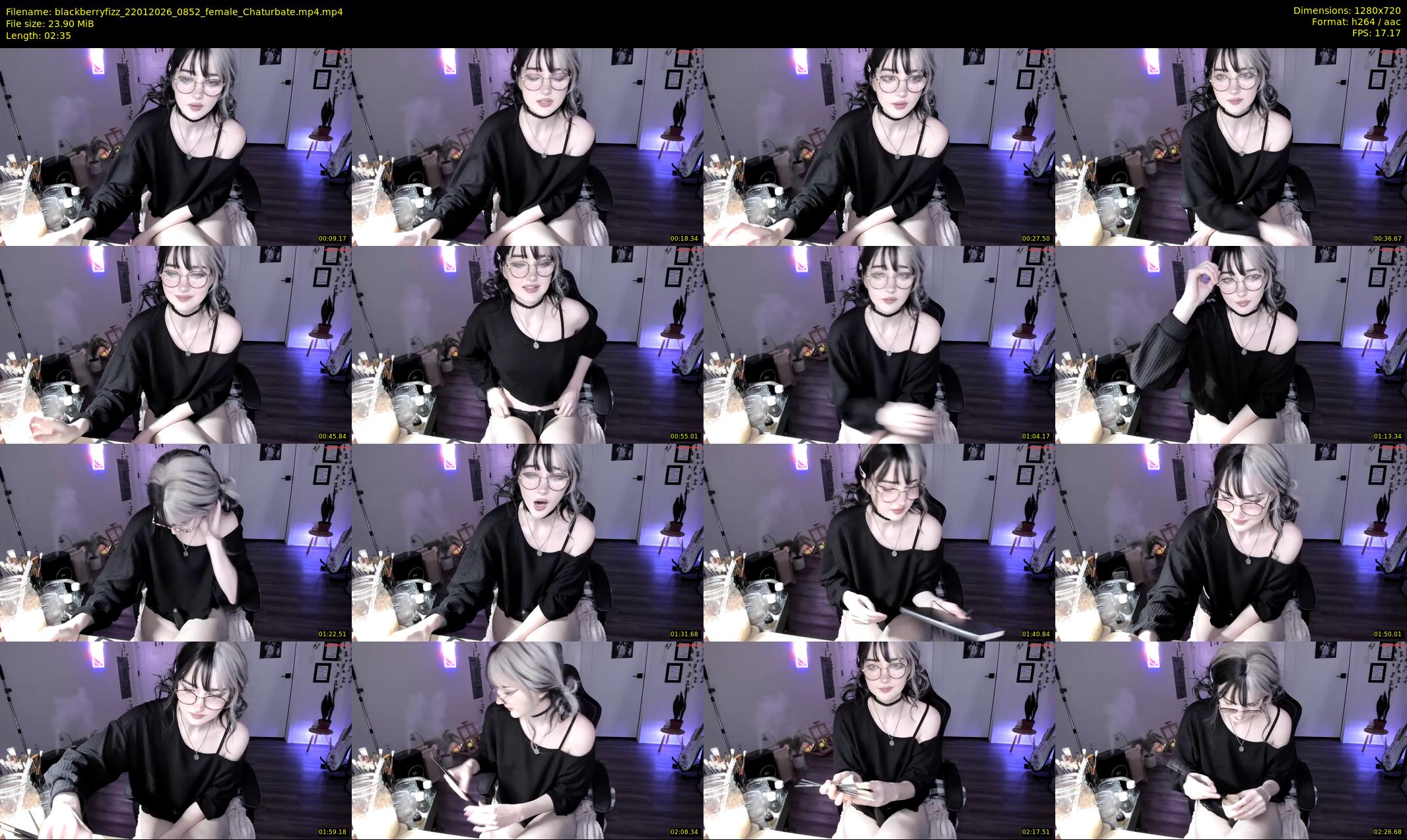 blackberryfizz — 3 minute Chaturbate female cam show recording, 720p, Jan 22, 2026
