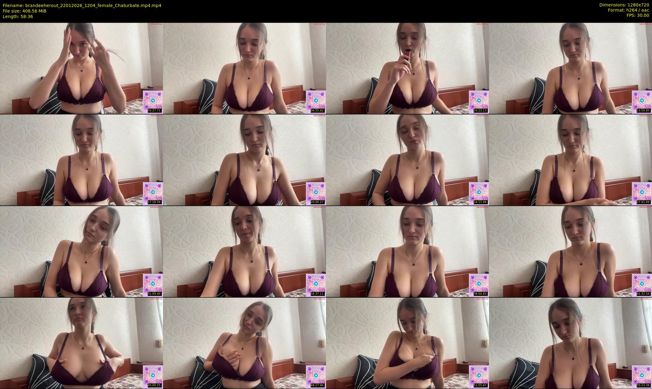 brandeeherout — 59 minute Chaturbate female cam show recording, 720p, Jan 22, 2026