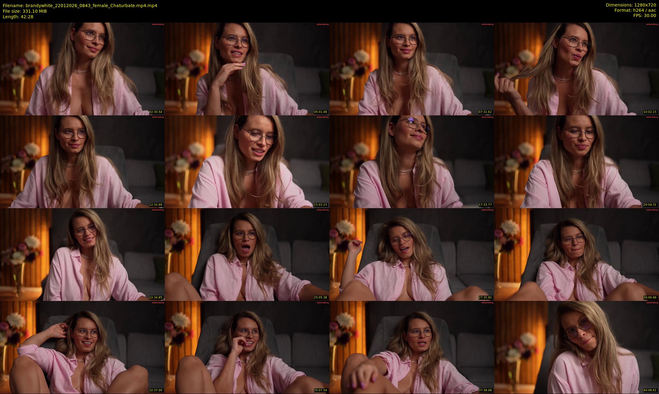 brandywhite — 43 minute Chaturbate female cam show recording, 720p, Jan 22, 2026