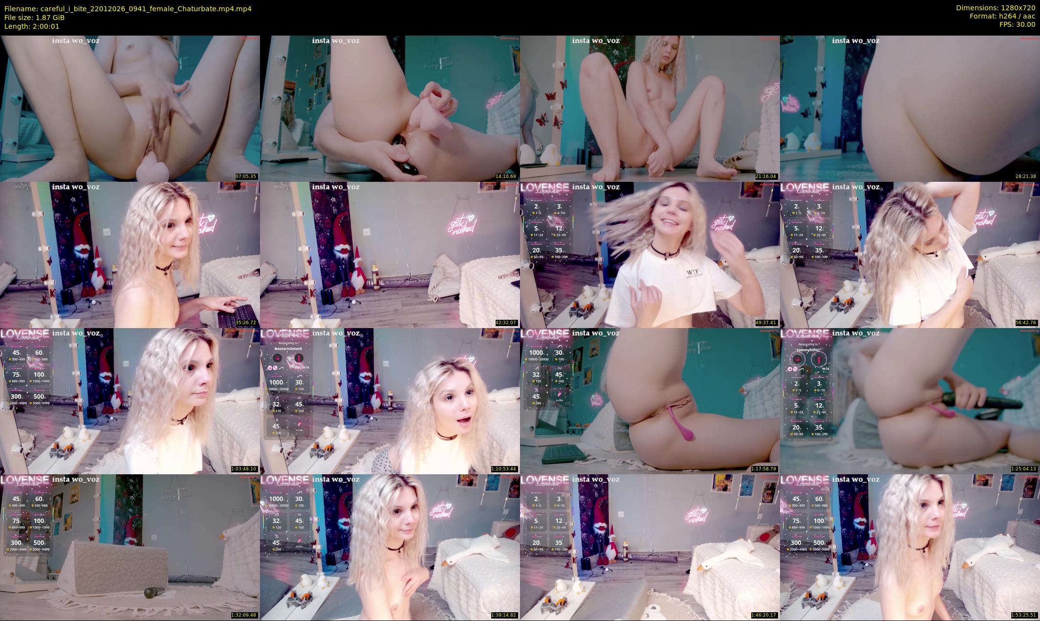 careful_i_bite — 121 minute Chaturbate female cam show recording, 720p, Jan 22, 2026