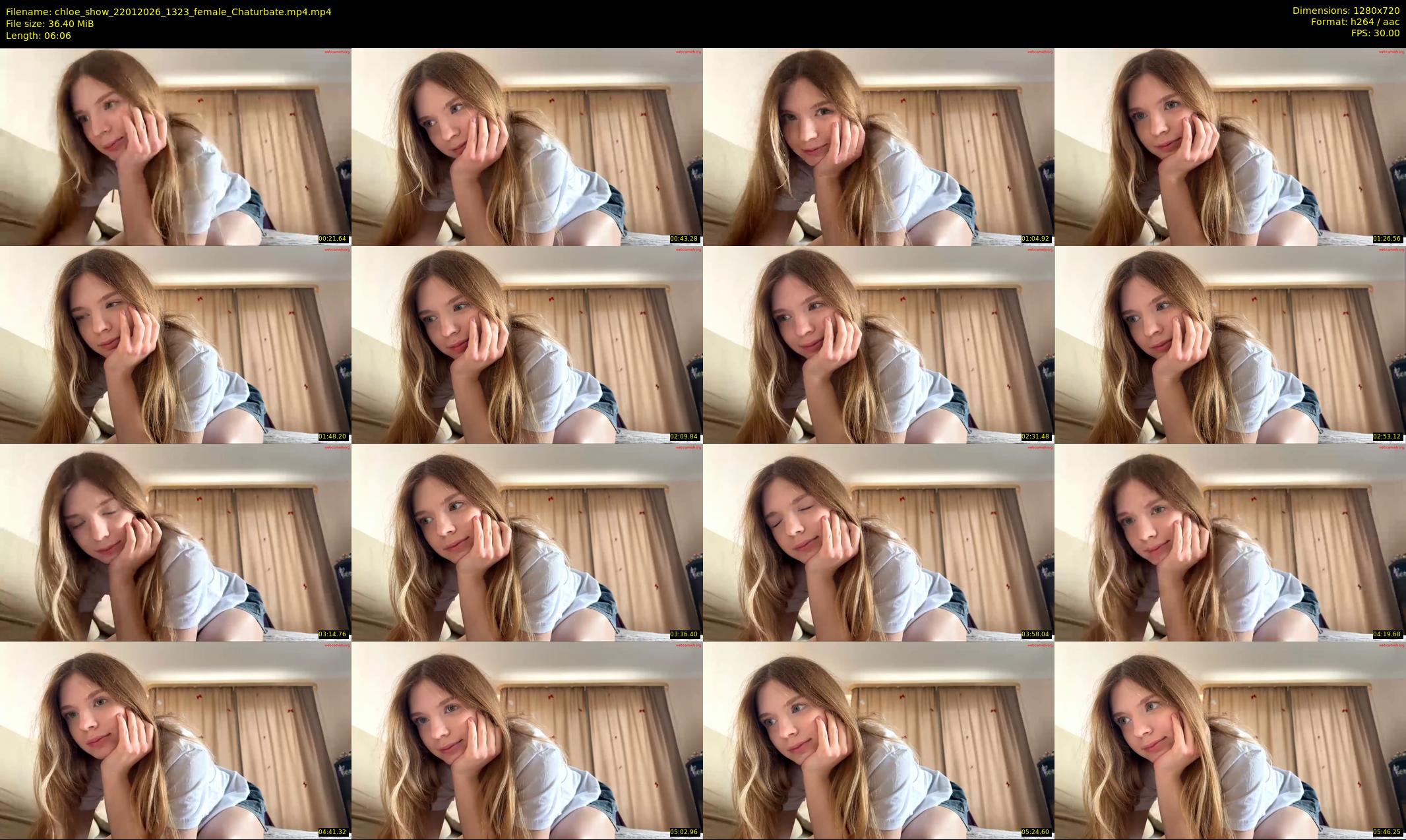chloe_show — 7 minute Chaturbate female cam show recording, 720p, Jan 22, 2026