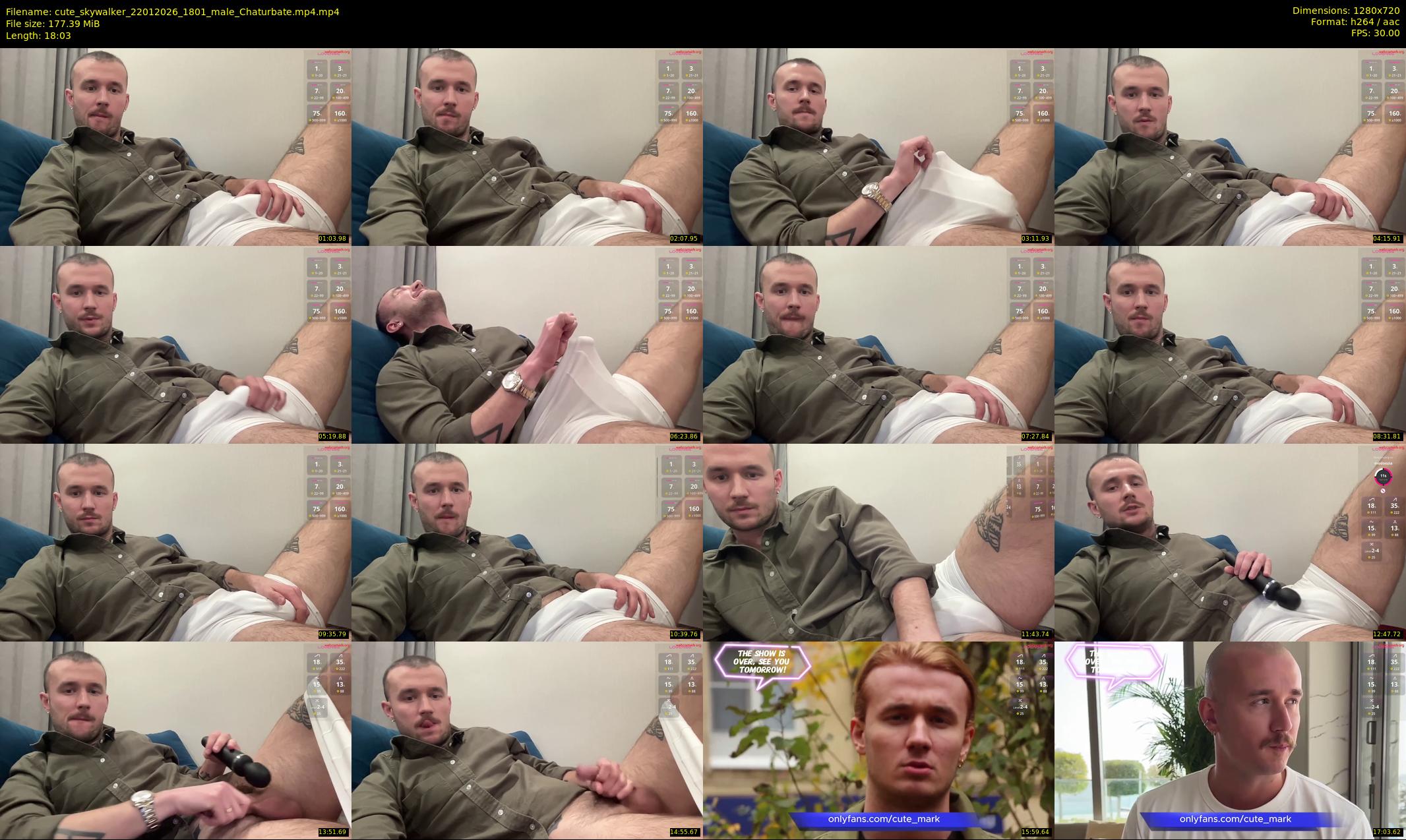 cute_skywalker — 19 minute Chaturbate male cam show recording, 720p, Jan 22, 2026