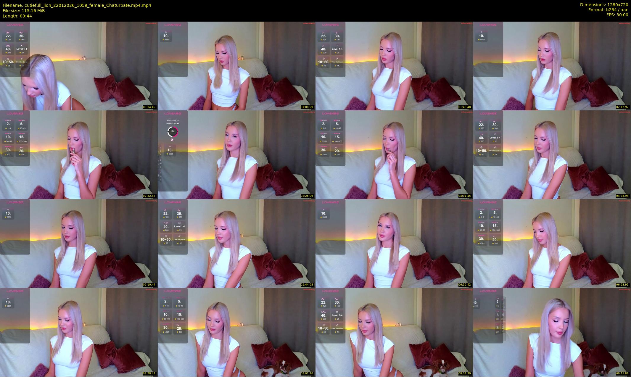 cutiefull_lion — 10 minute Chaturbate female cam show recording, 720p, Jan 22, 2026