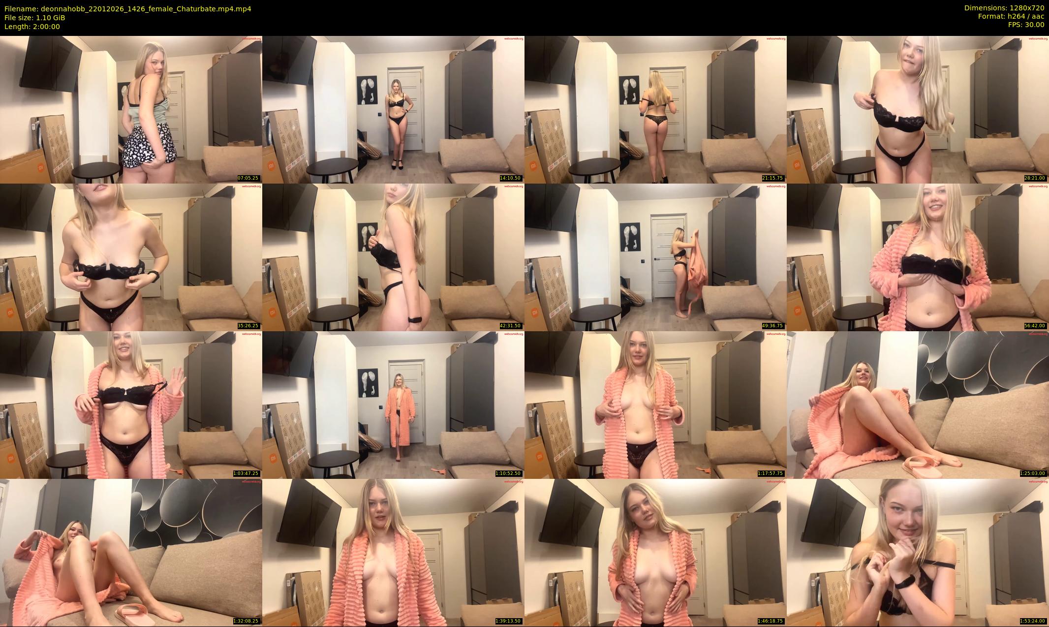 deonnahobb — 120 minute Chaturbate female cam show recording, 720p, Jan 22, 2026