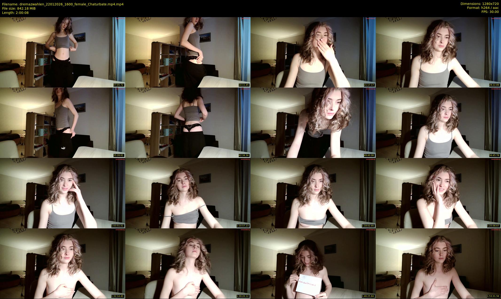 dremazwahlen — 121 minute Chaturbate female cam show recording, 720p, Jan 22, 2026